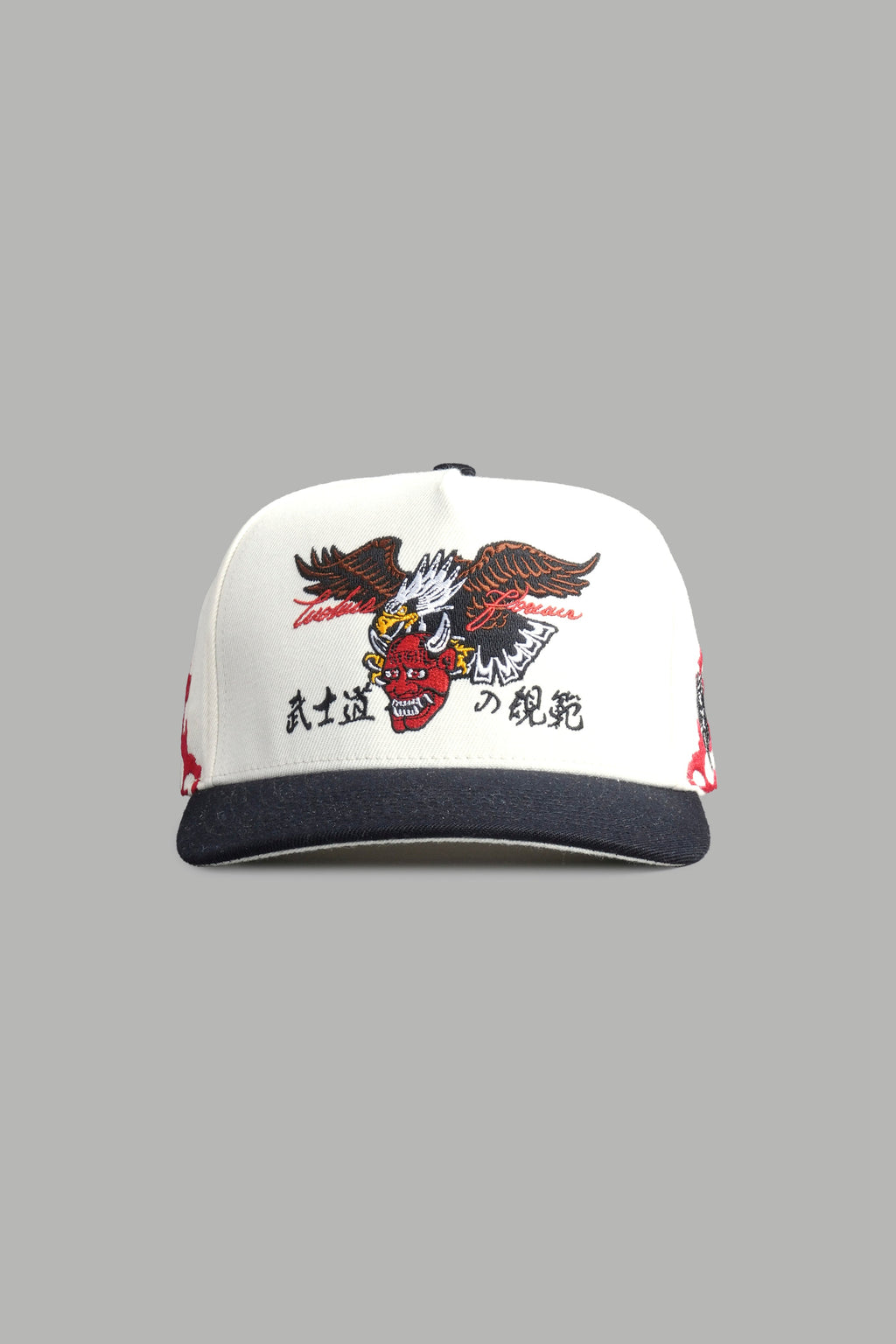 Eagle Oni Mask A Frame Snapback in Cream/Black — imagem 1