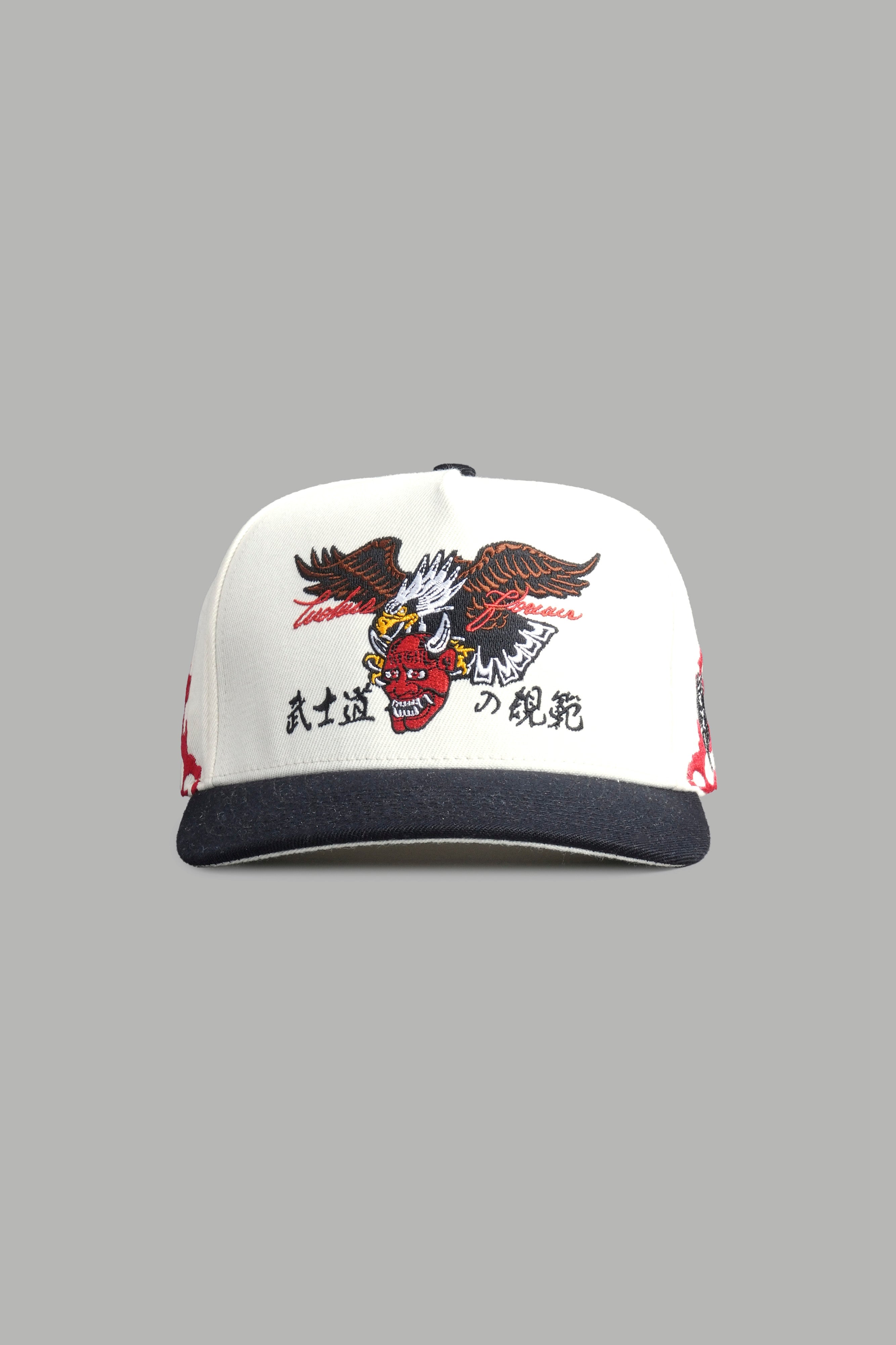 Eagle Oni Mask A Frame Snapback in Cream/Black — imagem 1