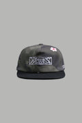 Midnight Wolves Vintage 5 Panel Hat in Vintage Blossom Woodland Camo — imagem 1