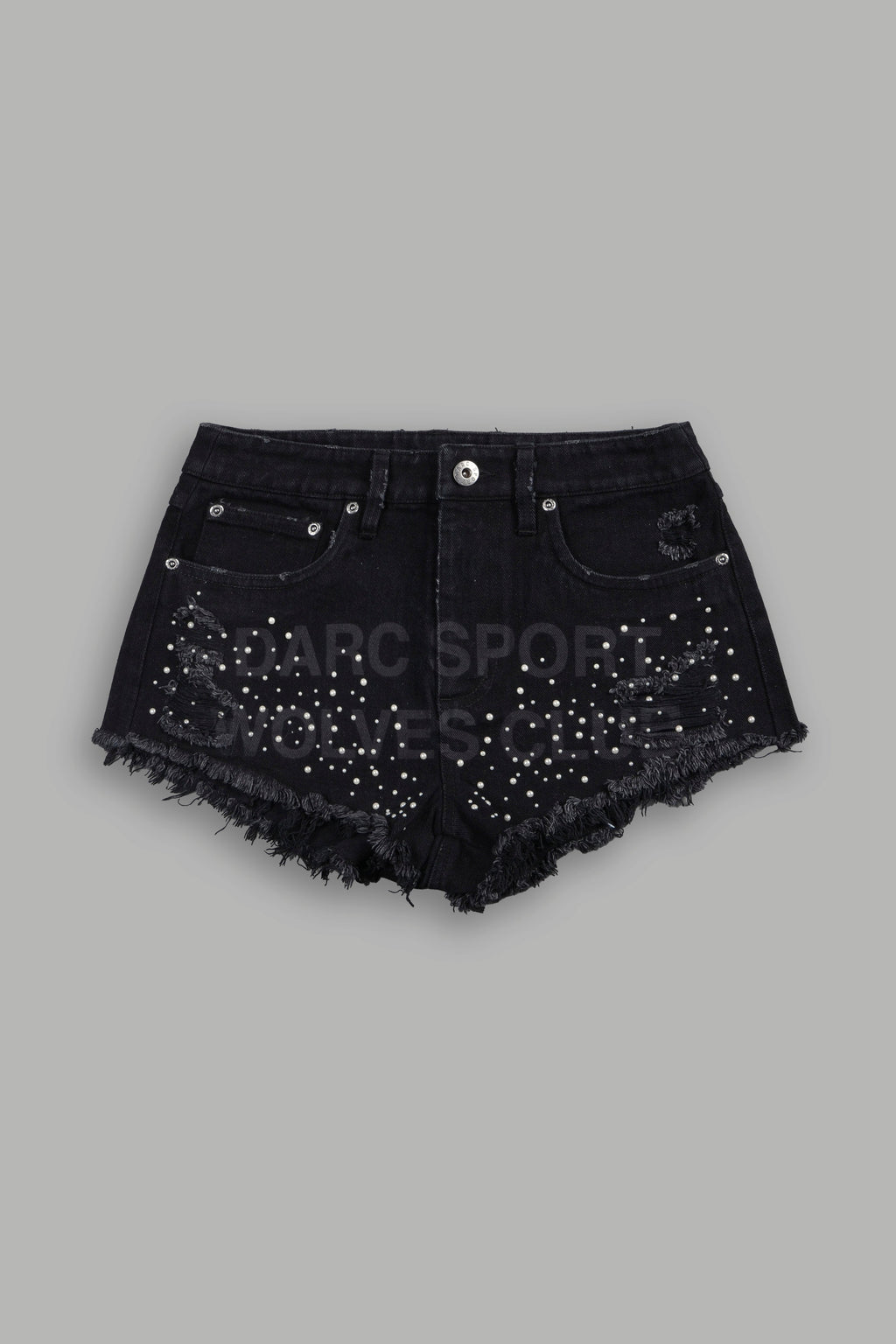 Pearl Heritage Low Rise Cut Off Short in Black Denim — imagem 9