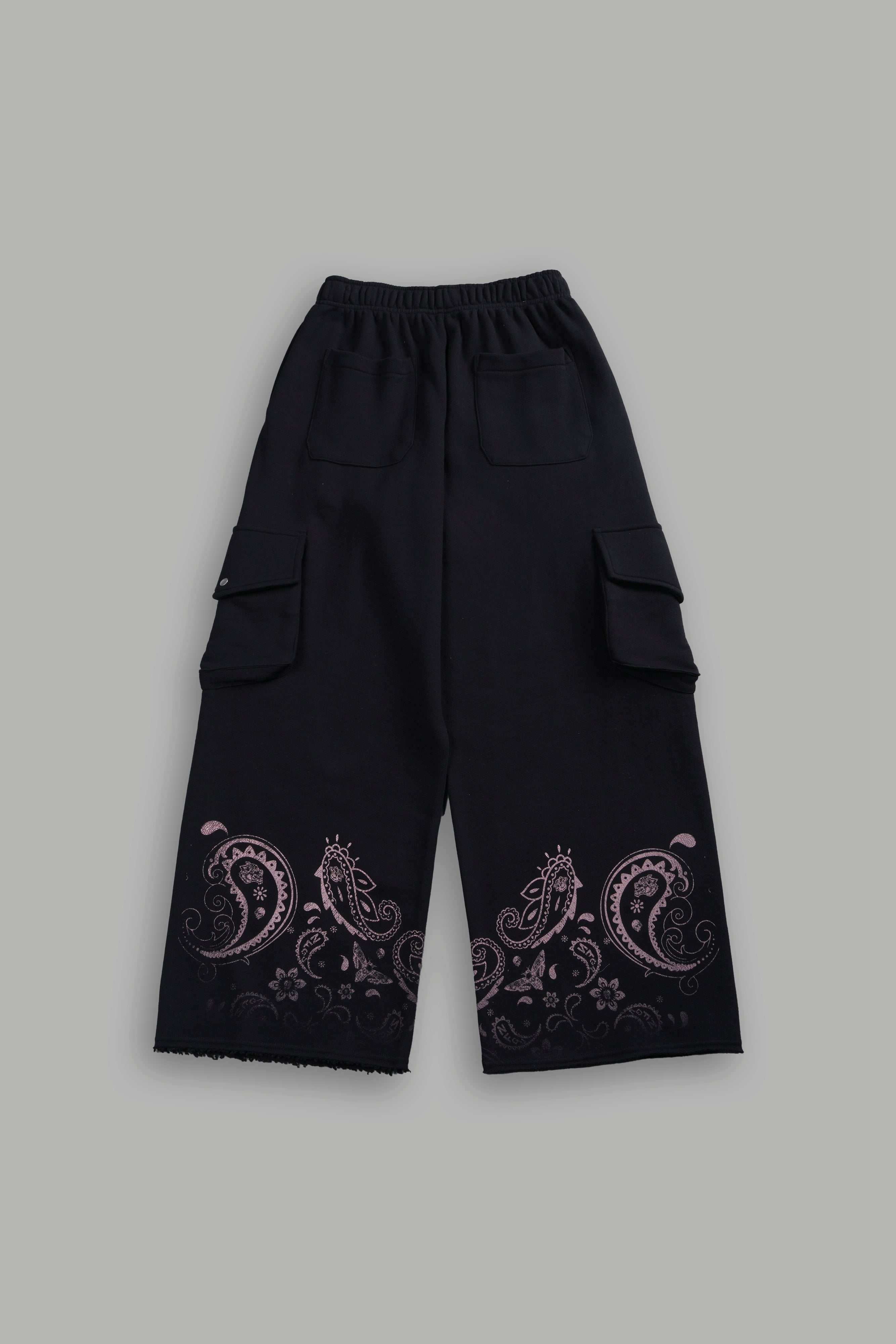 Faded Paisley Durst Cargo Sweats in Black — imagem 2