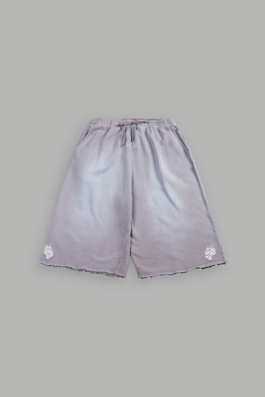 Dual Wolf She Capri Sweat Pants In Pale Gray Super Sun Fade