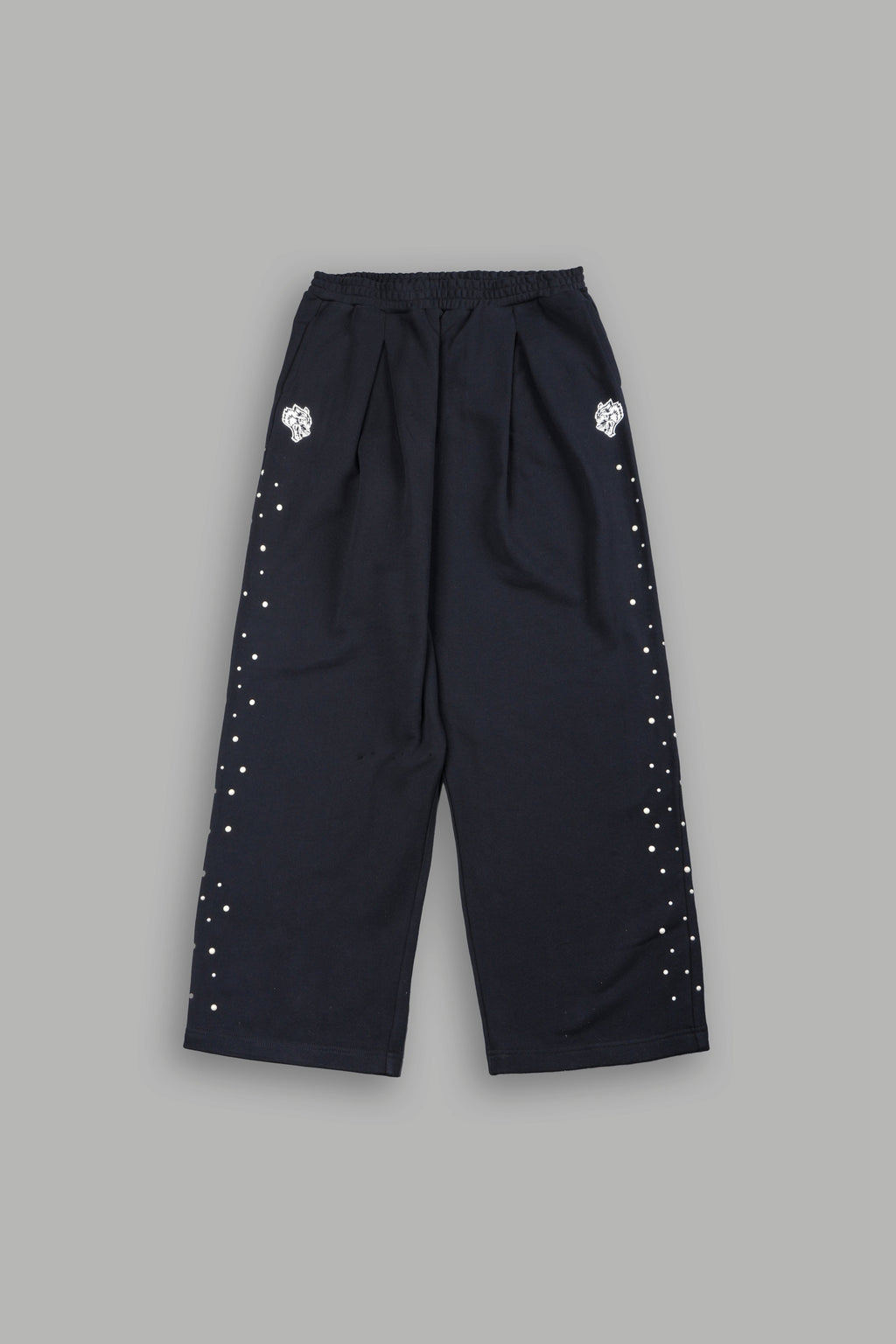 She Pearls Yara Pleated Sweat Pants In Black — imagem 7