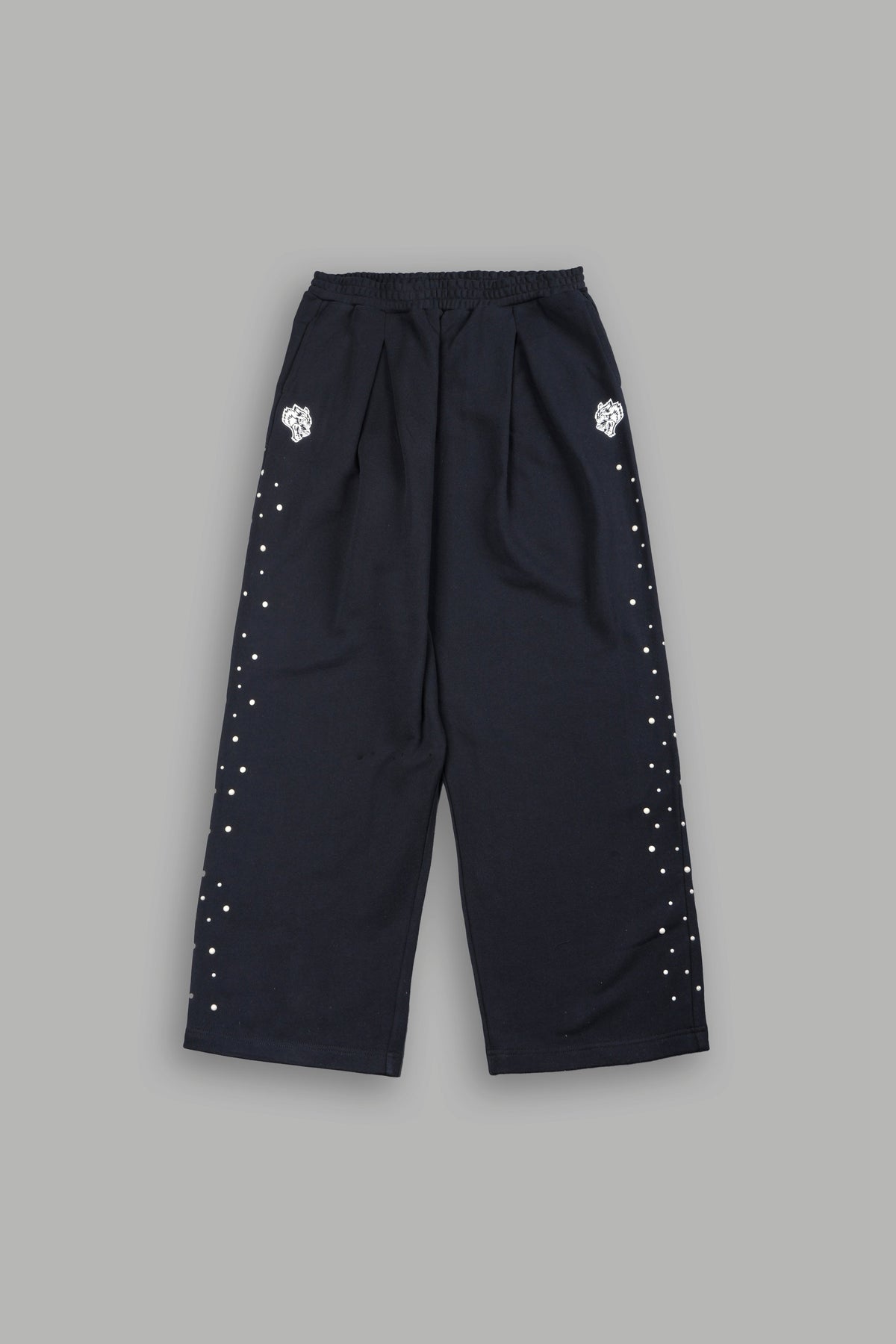 She Pearls Yara Pleated Sweat Pants In Black — imagem 7