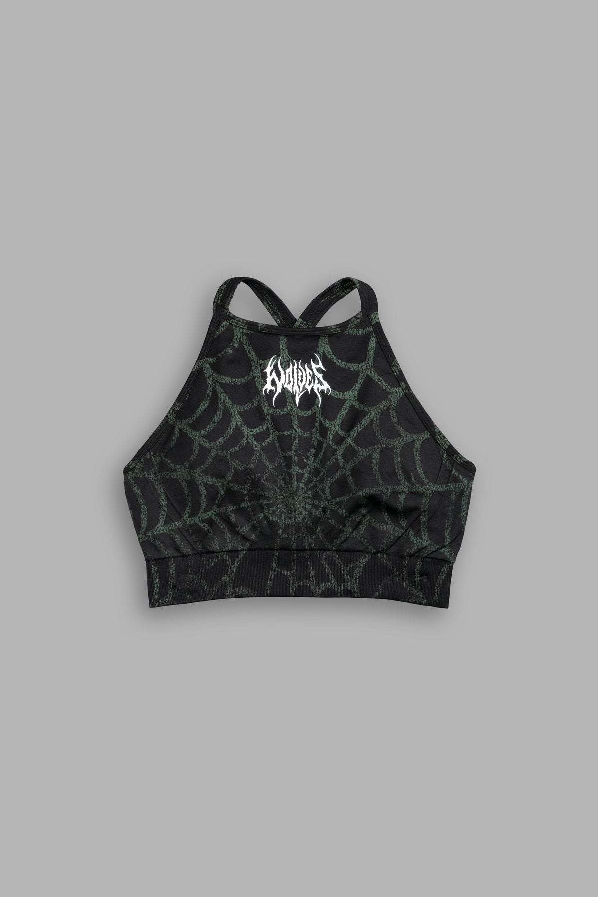 Hesh "Everson Seamless" High Neck Bra in Black/Green Symbiote Web - imagem 6