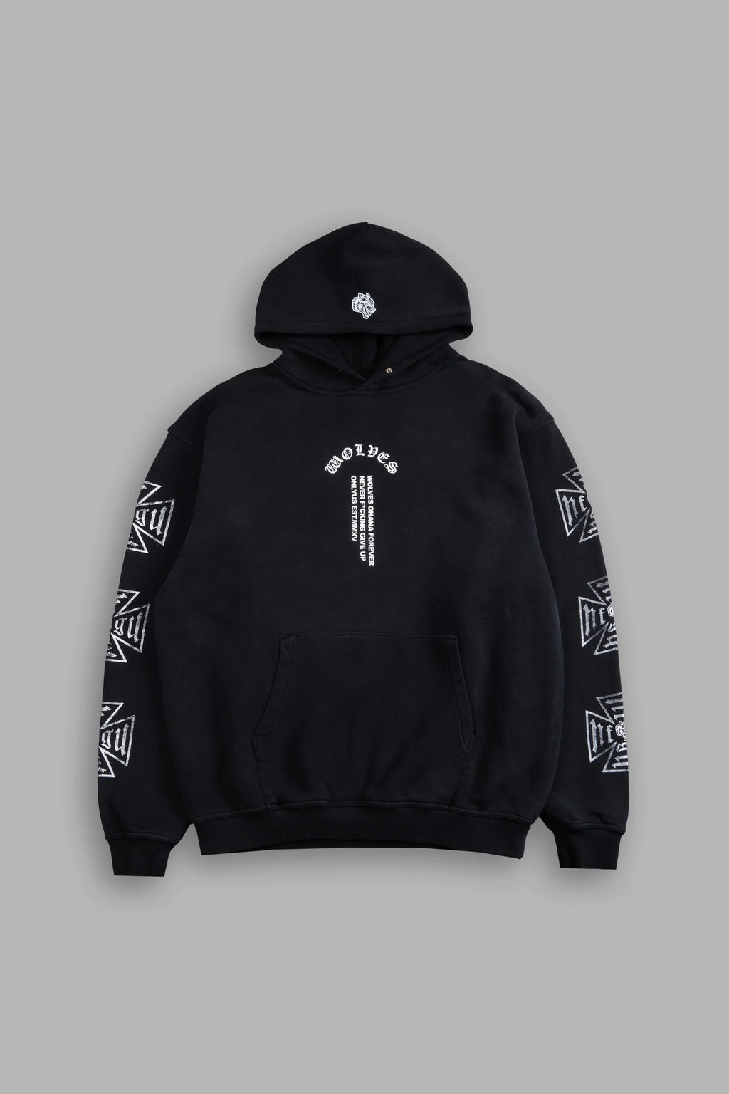 FULL SEND "PIERCE" HOODIE IN BLACK DRIFT WASH