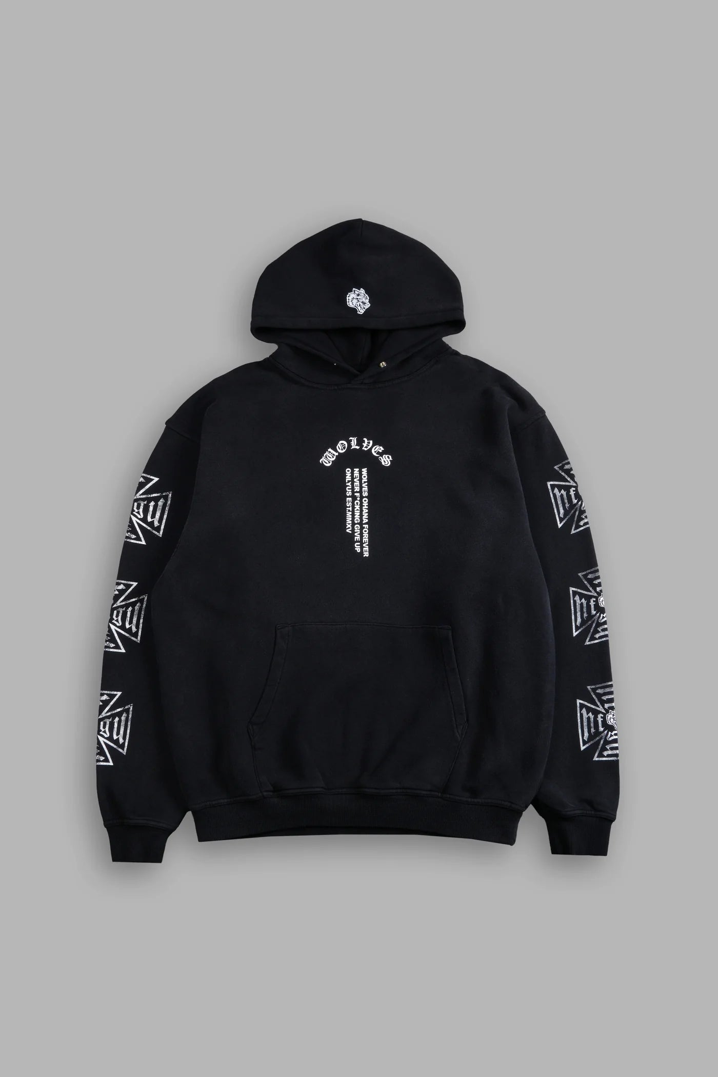 FULL SEND "PIERCE" HOODIE IN BLACK DRIFT WASH