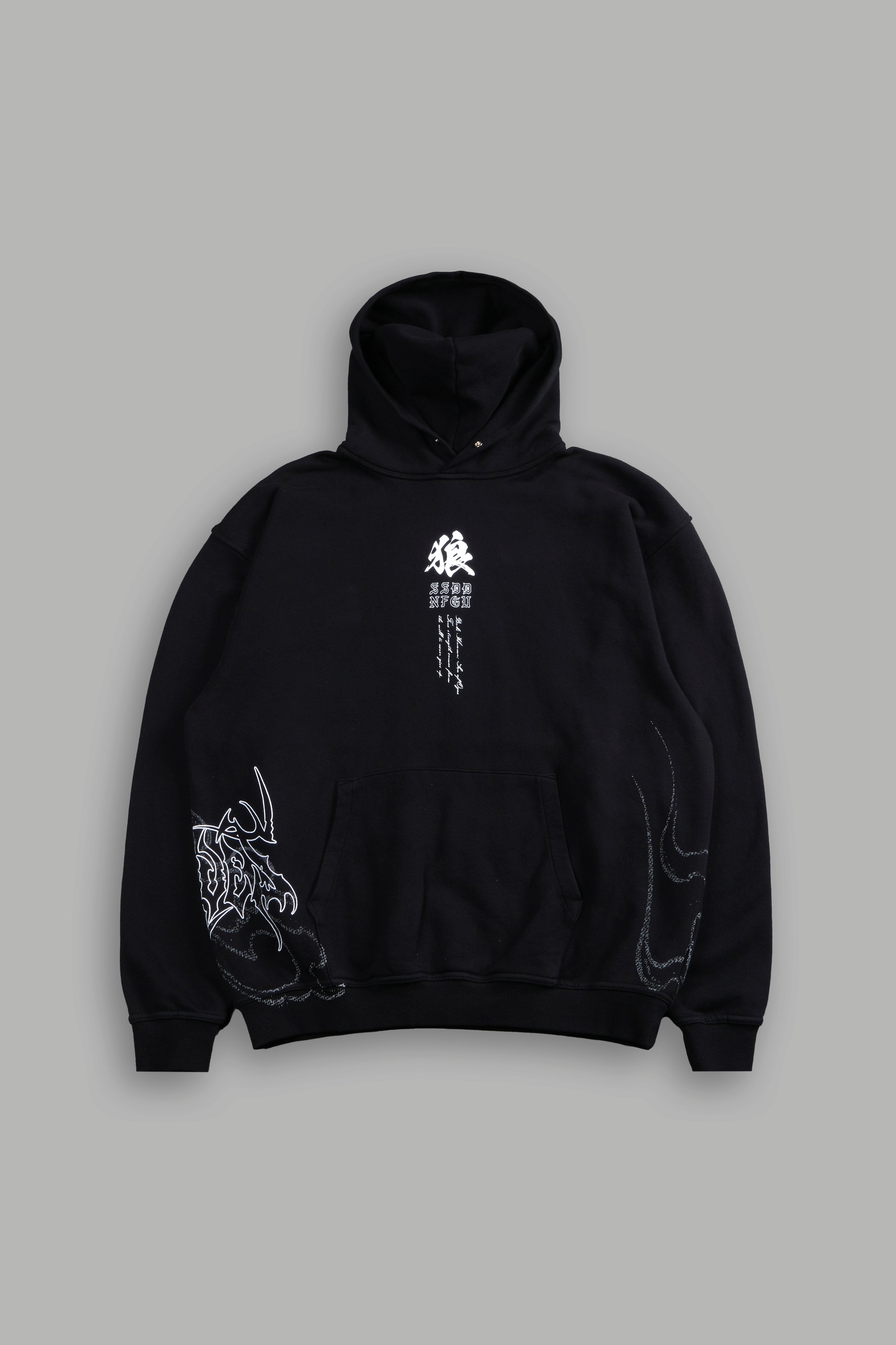 Baki Hanma "Pierce" Hoodie in Black — imagem 3