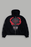Stone Cold Forever Vex Double Zip Hoodie in Black Drift Wash — imagem 1