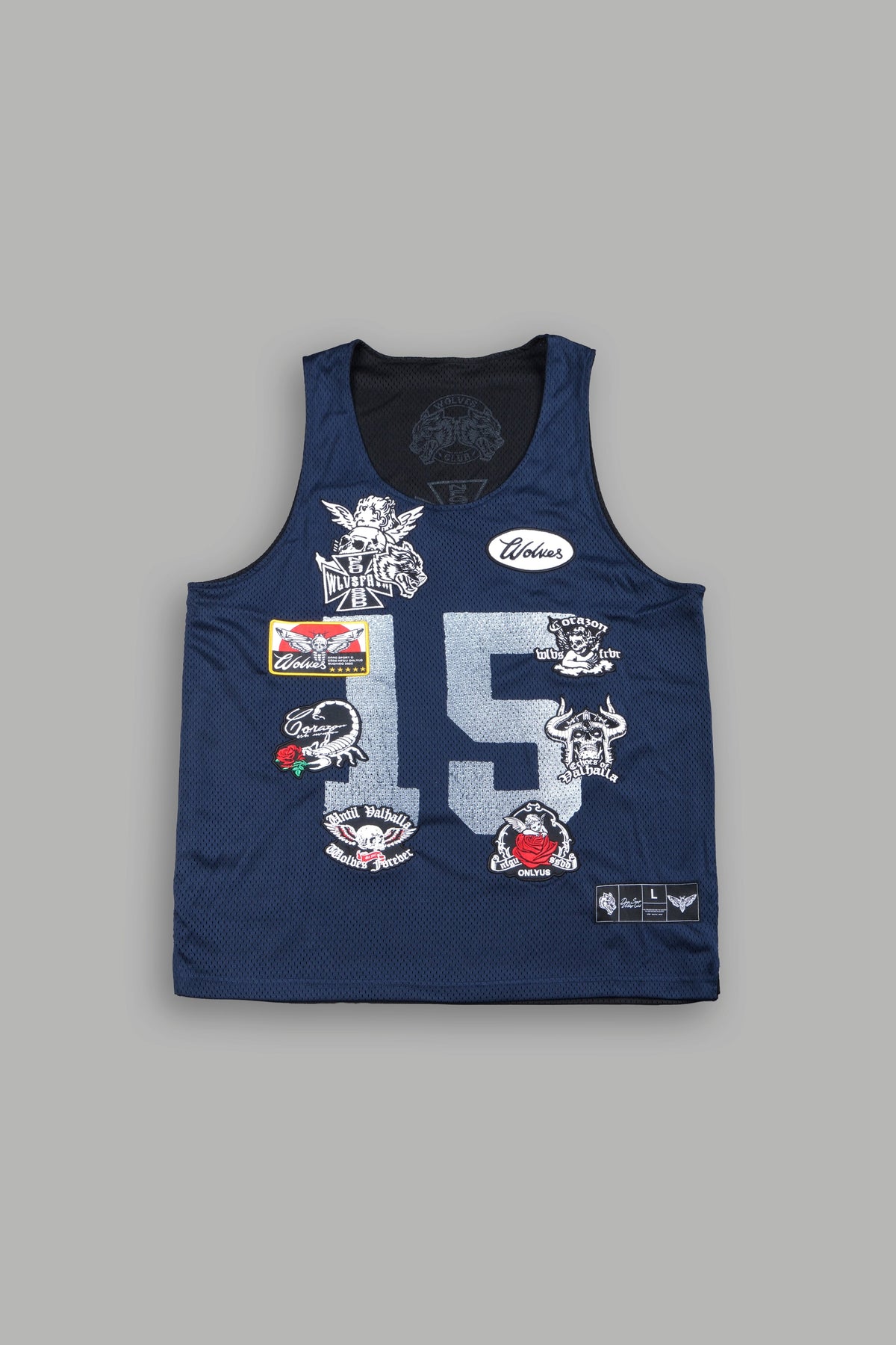 Pack Leader Reversible Bball Jersey In Black/Navy - imagem 1