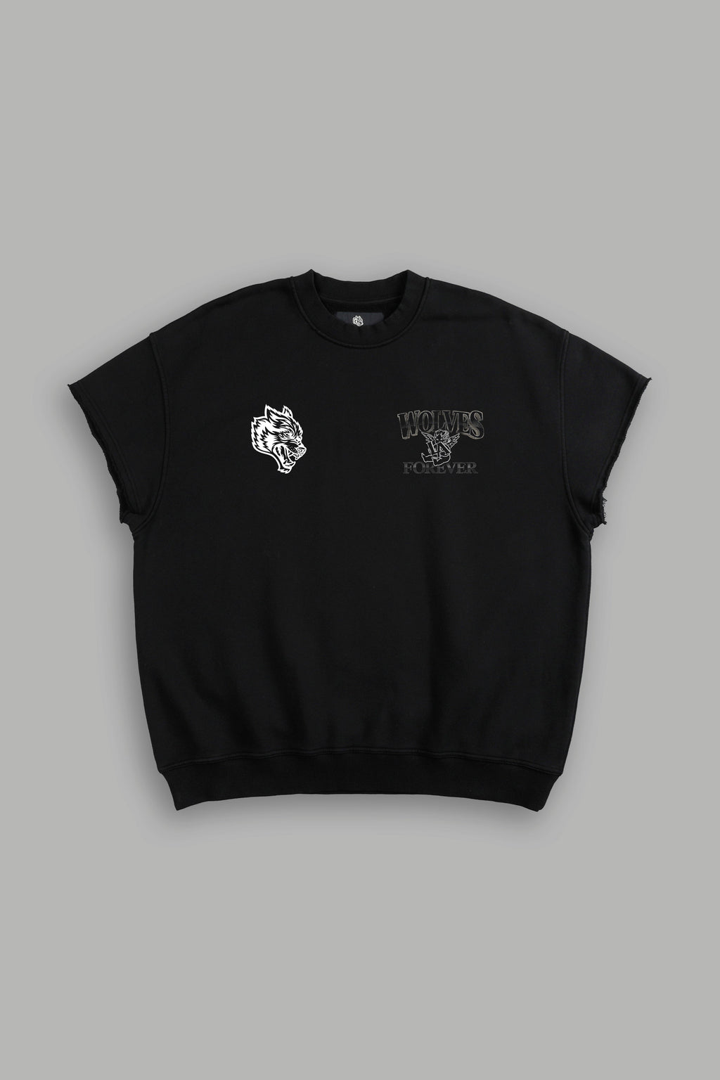 La Heritage Cap Sleeve London Crewneck in Black — imagem 2