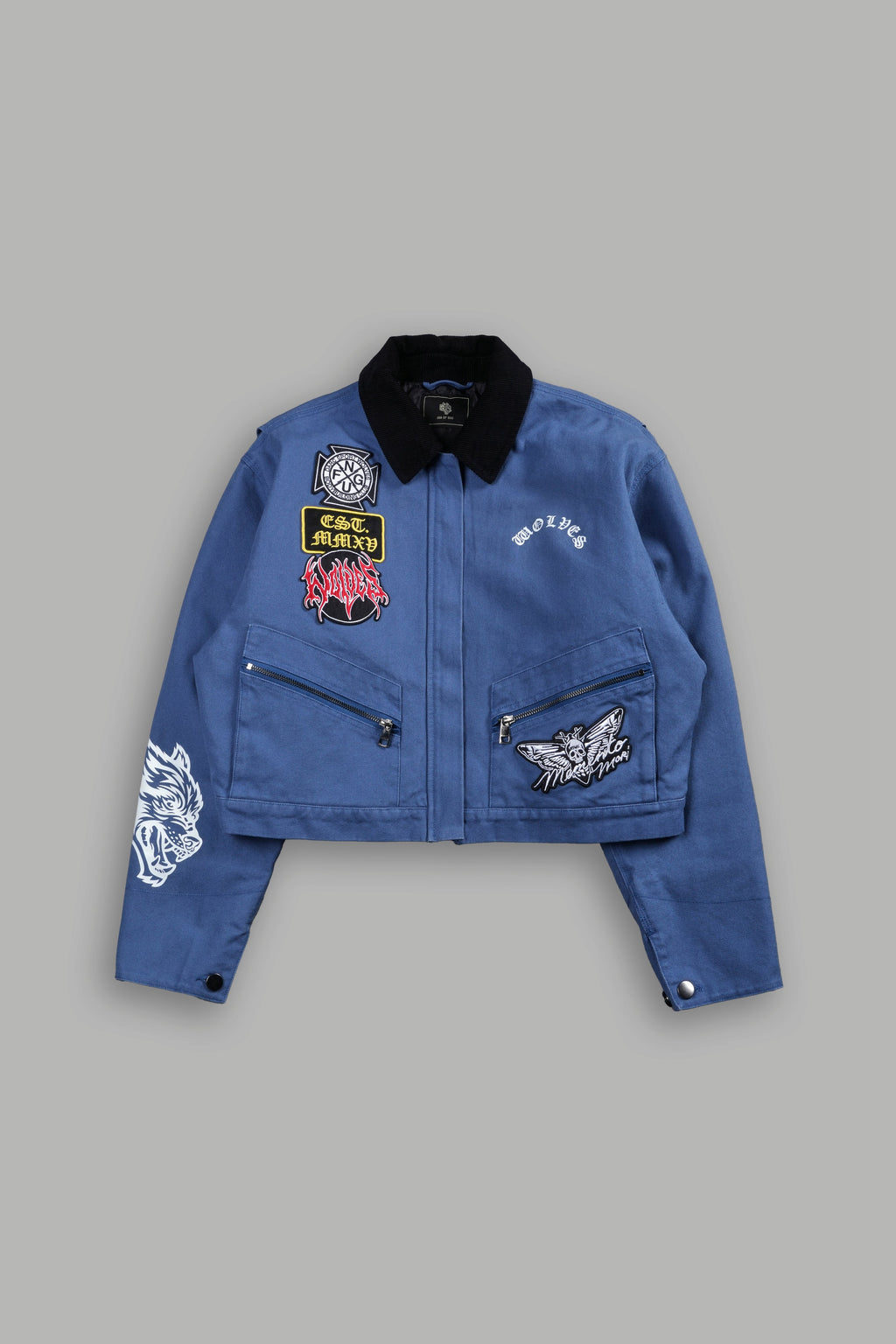 Her Grit Wayland Cropped Jacket in Denim — imagem 2