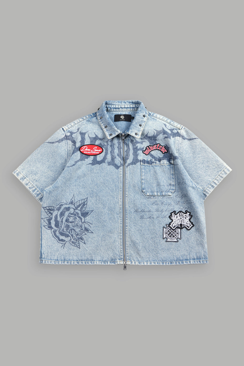 Hesh Rose Denim Vince Shirt in Light Wash