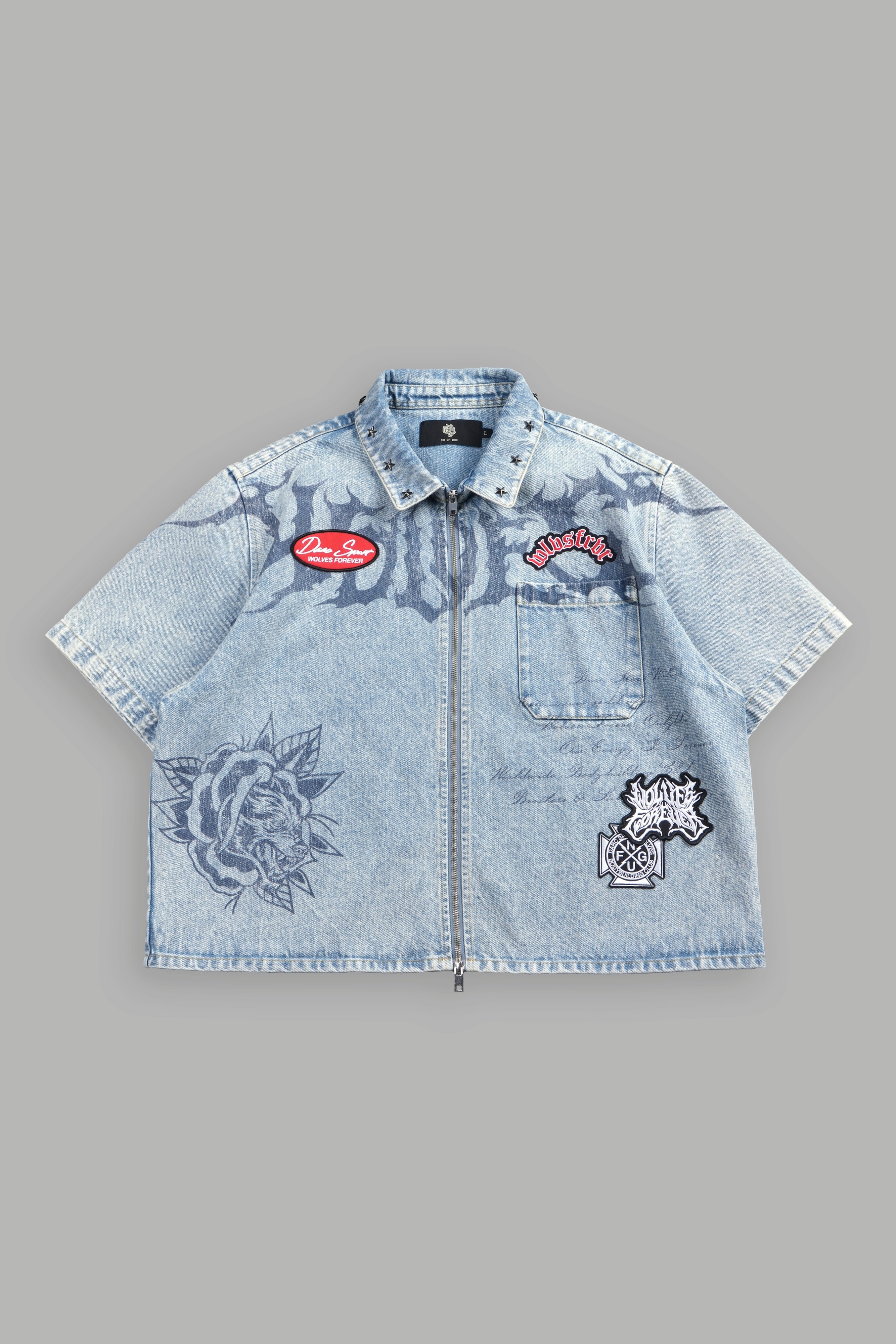 Hesh Rose Denim Vince Shirt in Light Wash