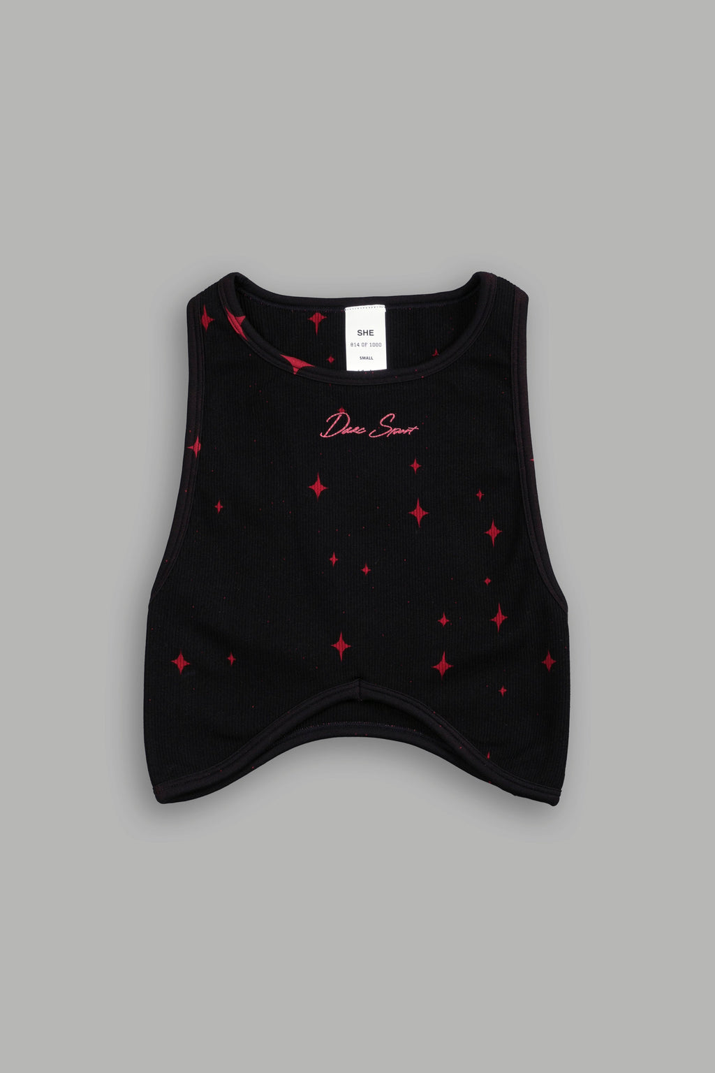 Darc Script "Everson Seamless" Curve Tank in Black/Red Starry Night — imagem 3
