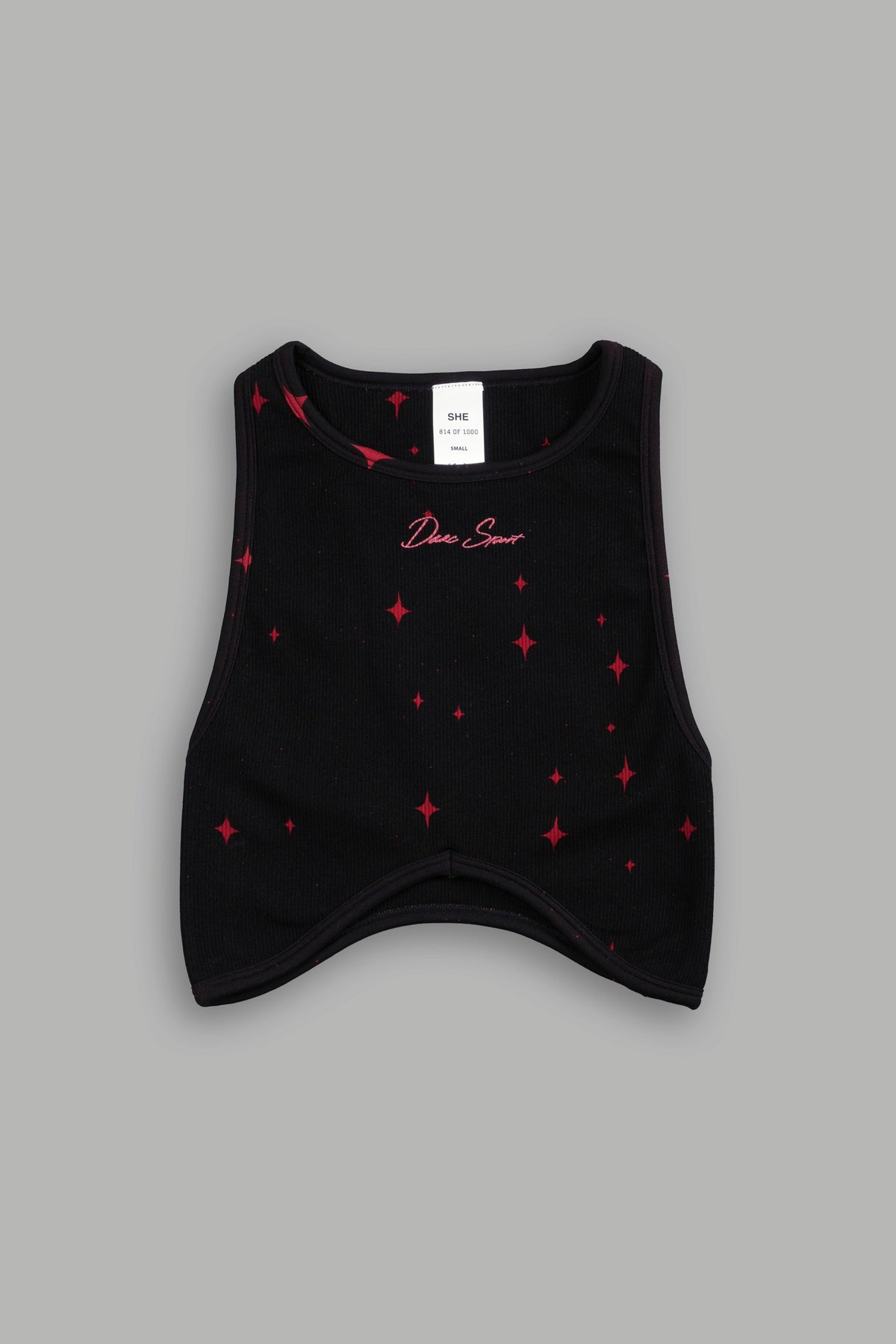 Darc Script "Everson Seamless" Curve Tank in Black/Red Starry Night - imagem 3