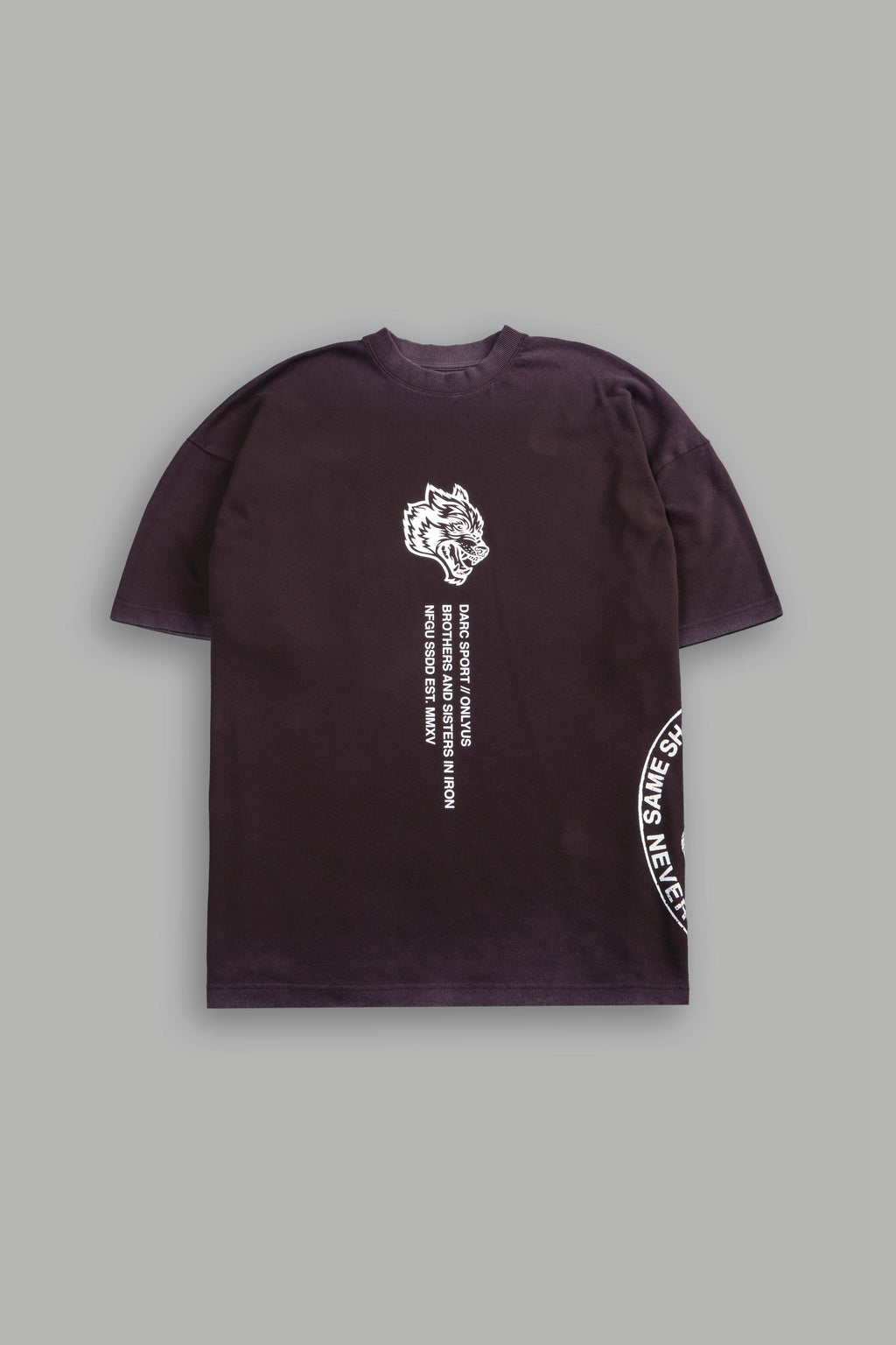 Free Will V2 Premium Oversized Tee in Darc Garnet — imagem 3