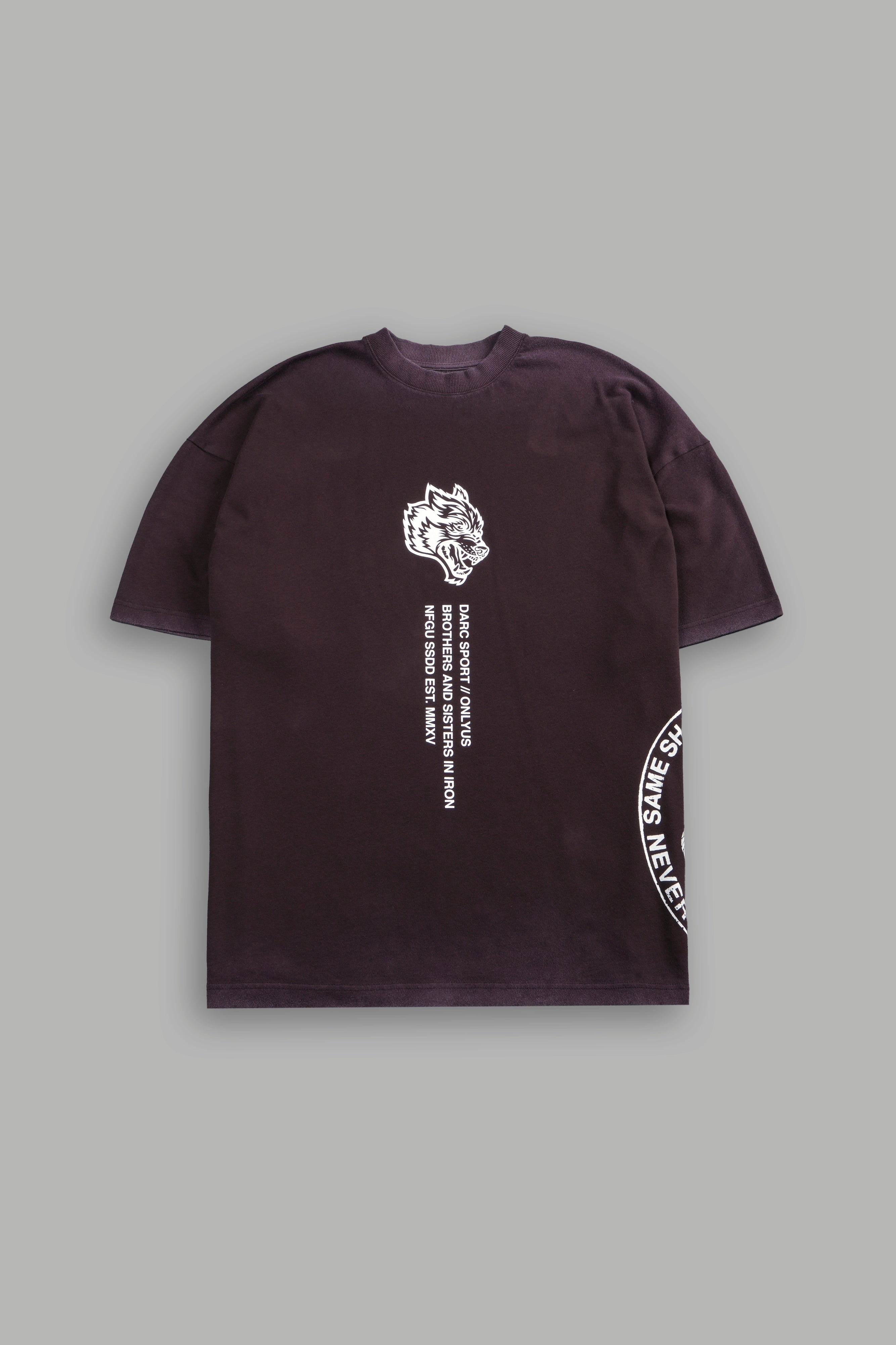 Free Will V2 Premium Oversized Tee in Darc Garnet — imagem 3