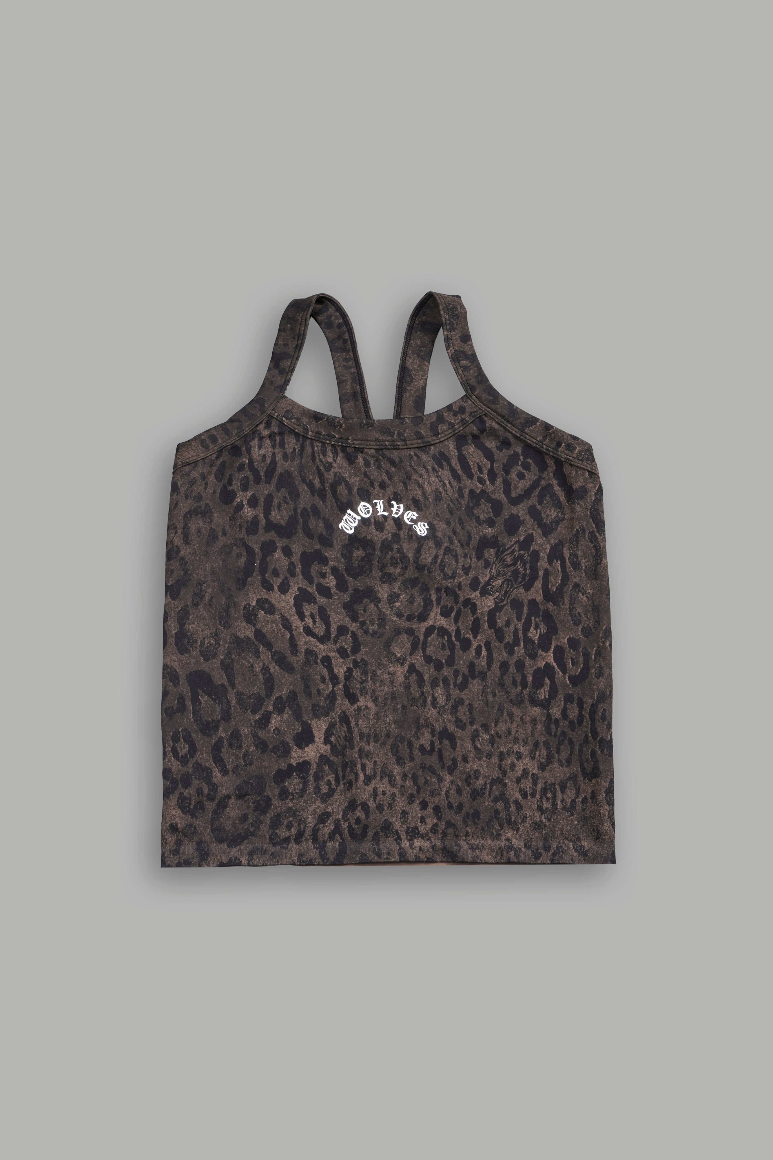 Chopper Hannah Long Soft Seamless Tank in Darc Brown Leopard — imagem 1
