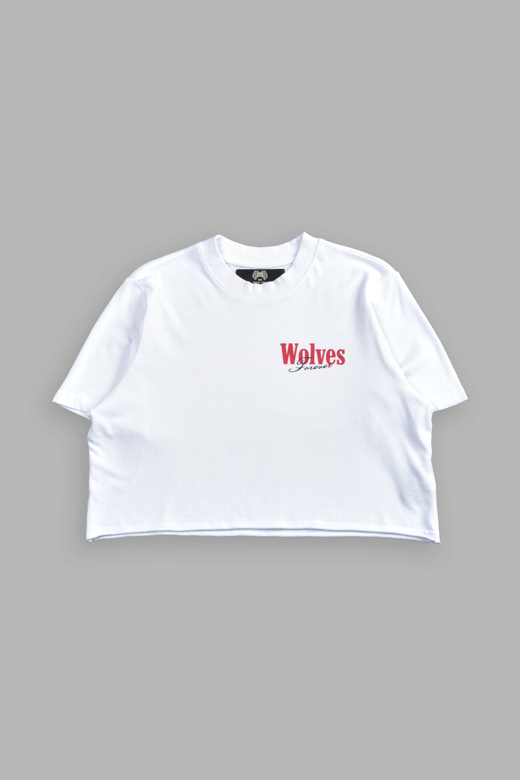 She Wlvs "Premium" (Cropped) Tee in White — imagem 3