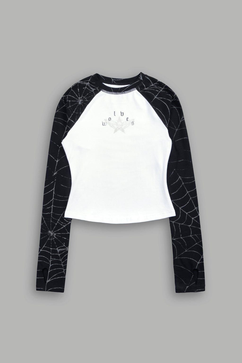 Star Moth Raglan Ringer Ls Tee in Black/White
