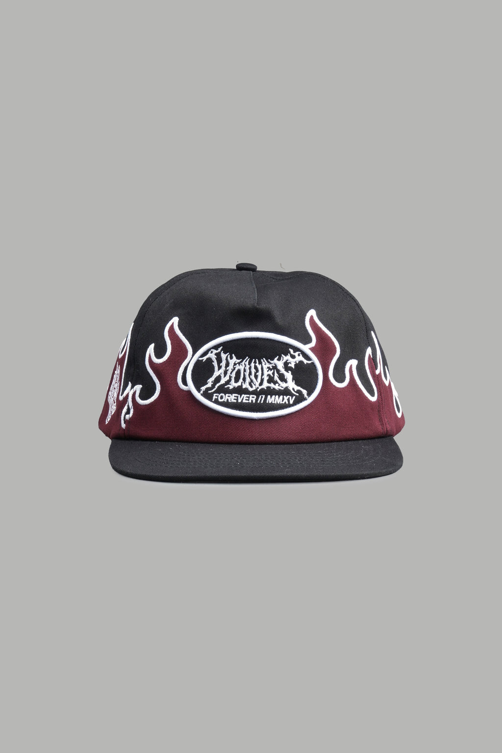 Mori Flames Vintage 5 Panel In Black/Oxblood