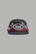 Mori Flames Vintage 5 Panel In Black/Oxblood