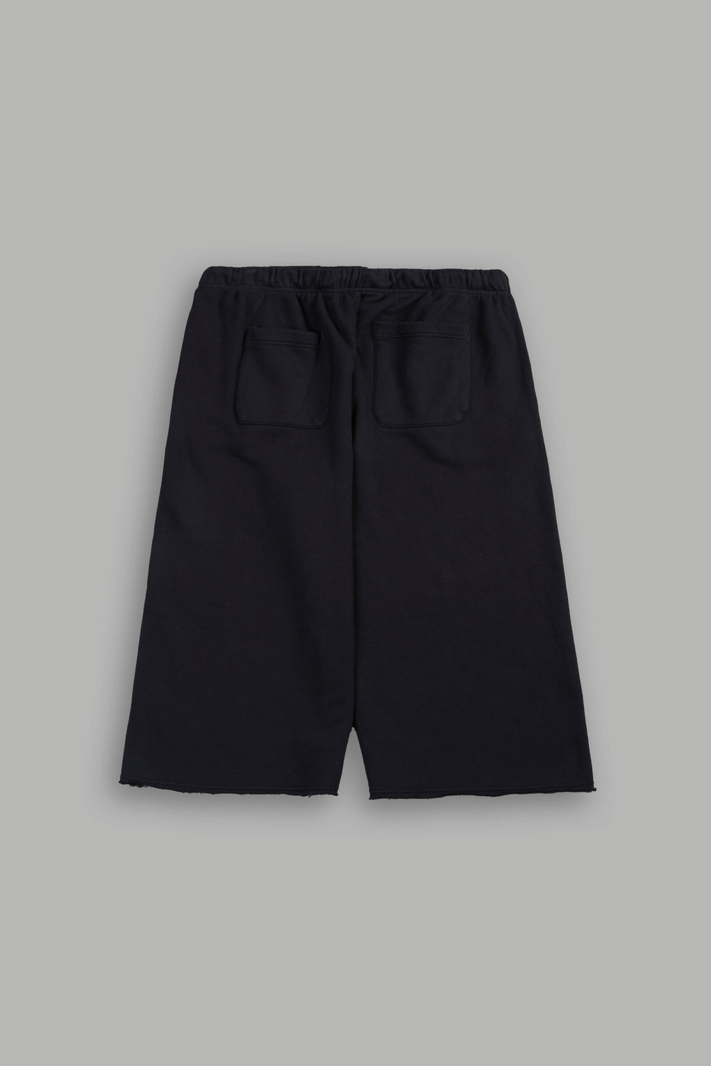 Dual Wolf Capri Sweat Pants In Black