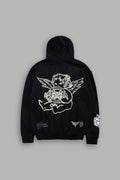 Wolves Club Cherub Pierce Hoodie in Black - imagem 1