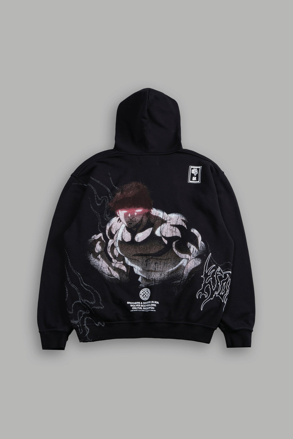 Baki Hanma "Pierce" Hoodie in Black — imagem 1