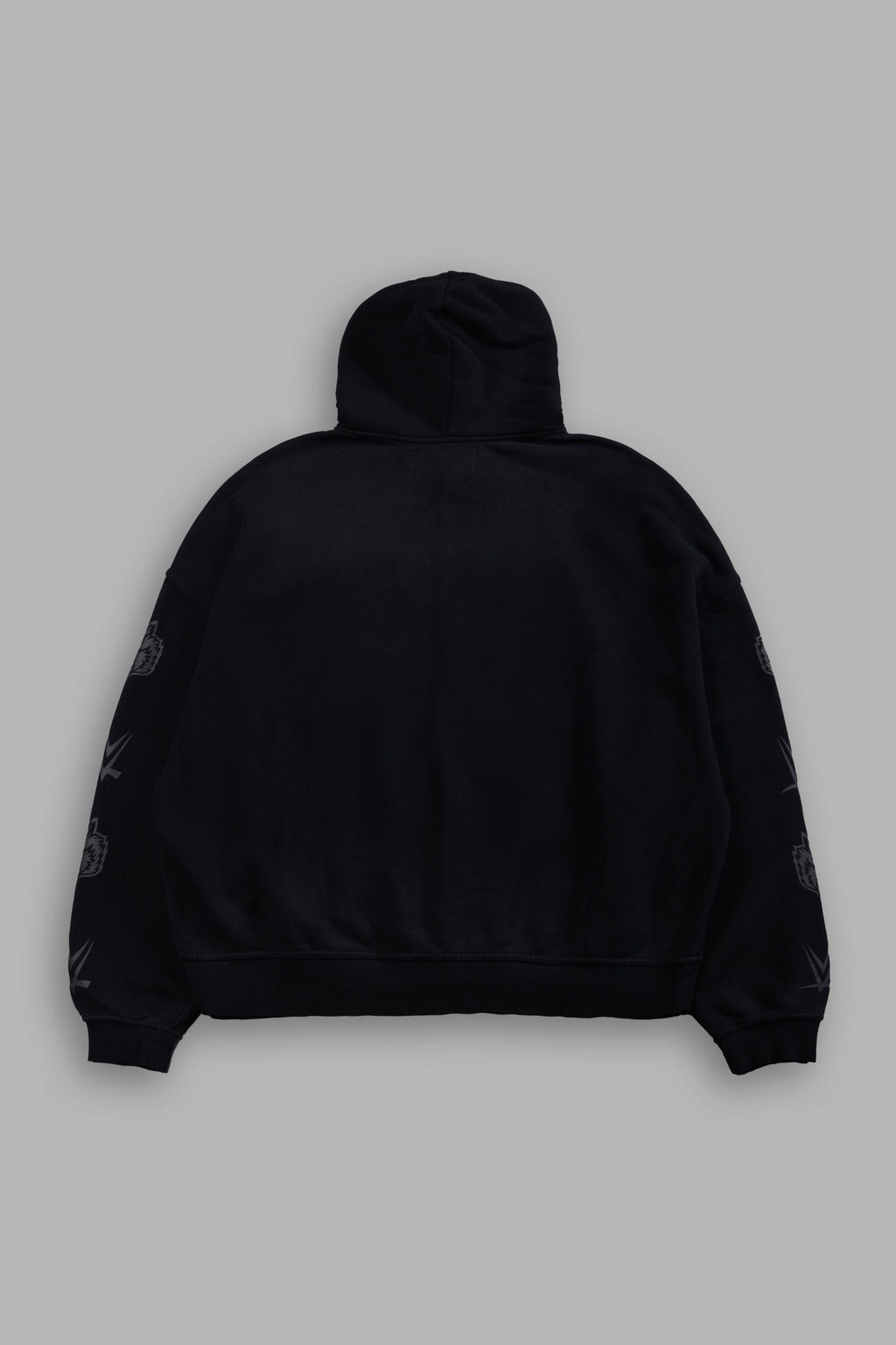 Stone Cold Forever Vex Double Zip Hoodie in Black Drift Wash — imagem 3