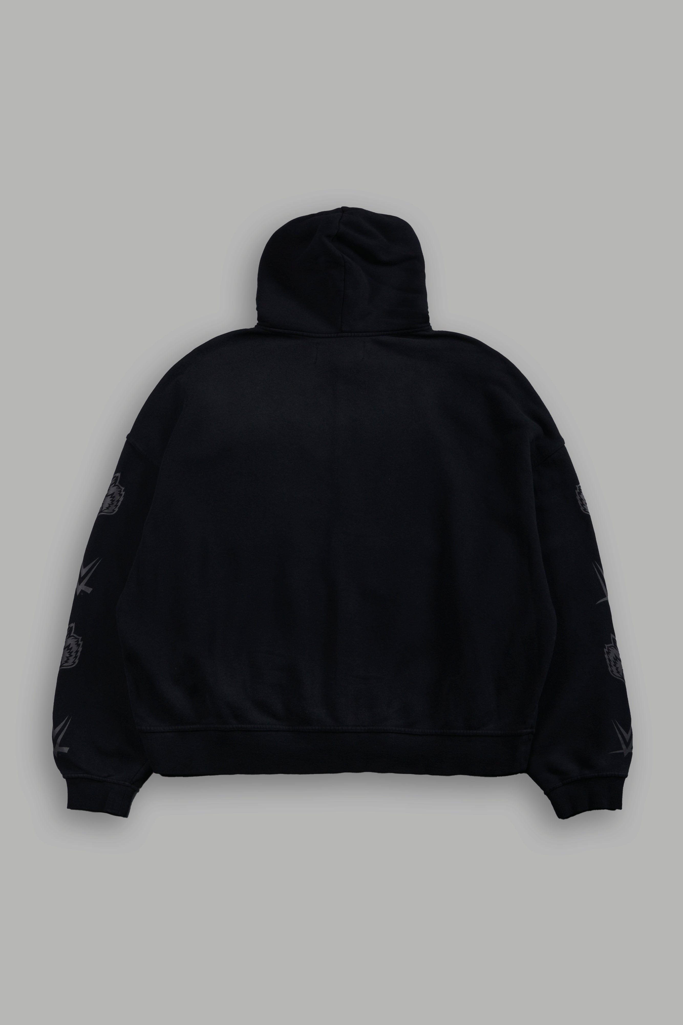 Stone Cold Forever Vex Double Zip Hoodie in Black Drift Wash — imagem 3