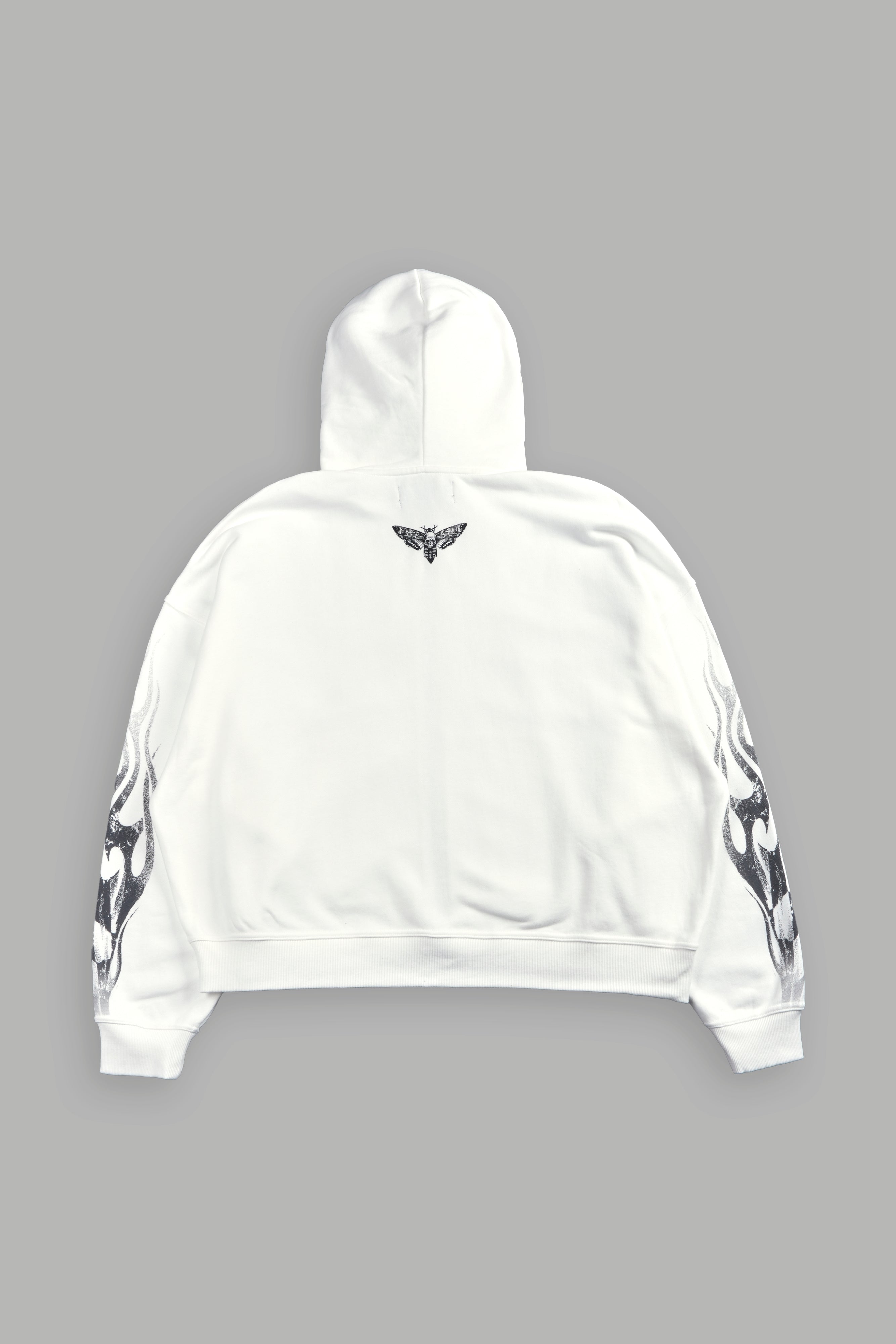 Race Inferno Vex Double Zip Hoodie in Cream — imagem 3