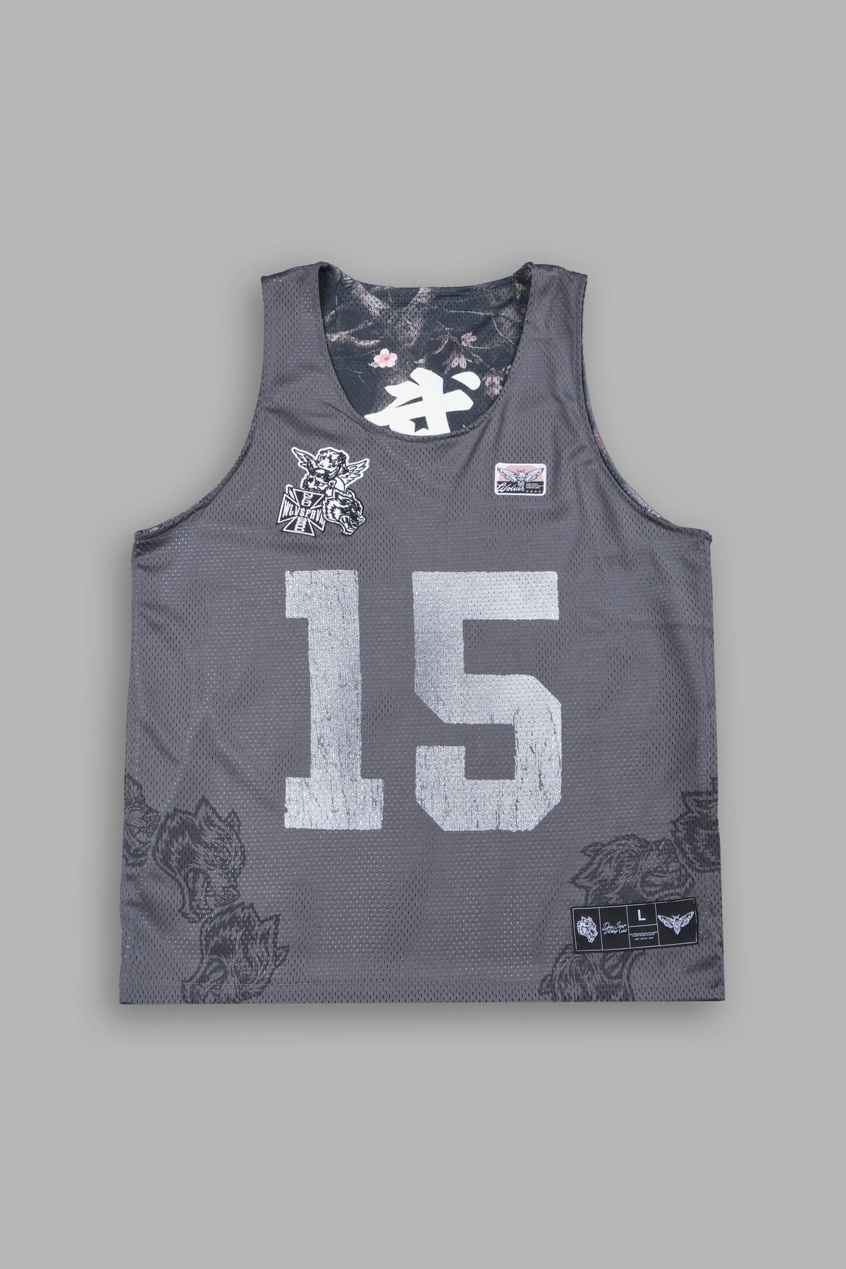 Shadow Blossom Reversible Bball Jersey In Slate Gray / All Of Us Camo - imagem 9