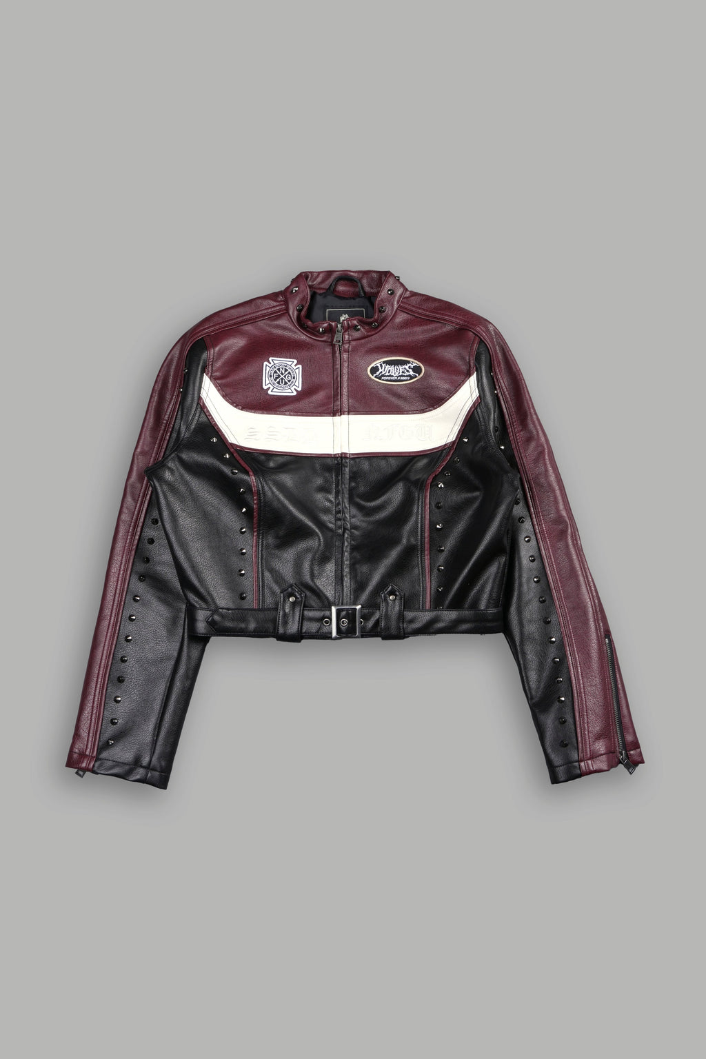 Mori Thorns Letty Moto Jacket In Black/Oxblood