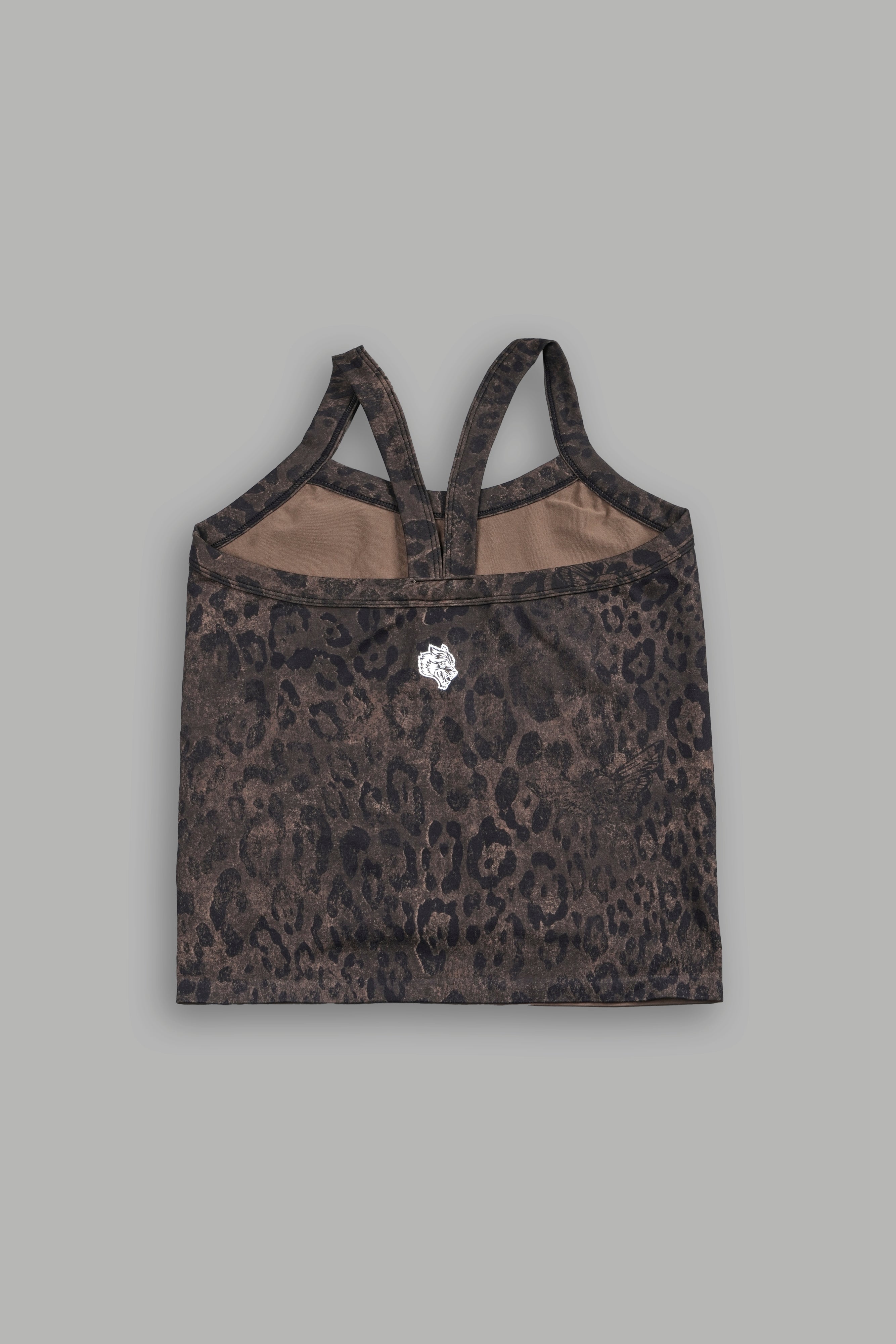 Chopper Hannah Long Soft Seamless Tank in Darc Brown Leopard — imagem 2