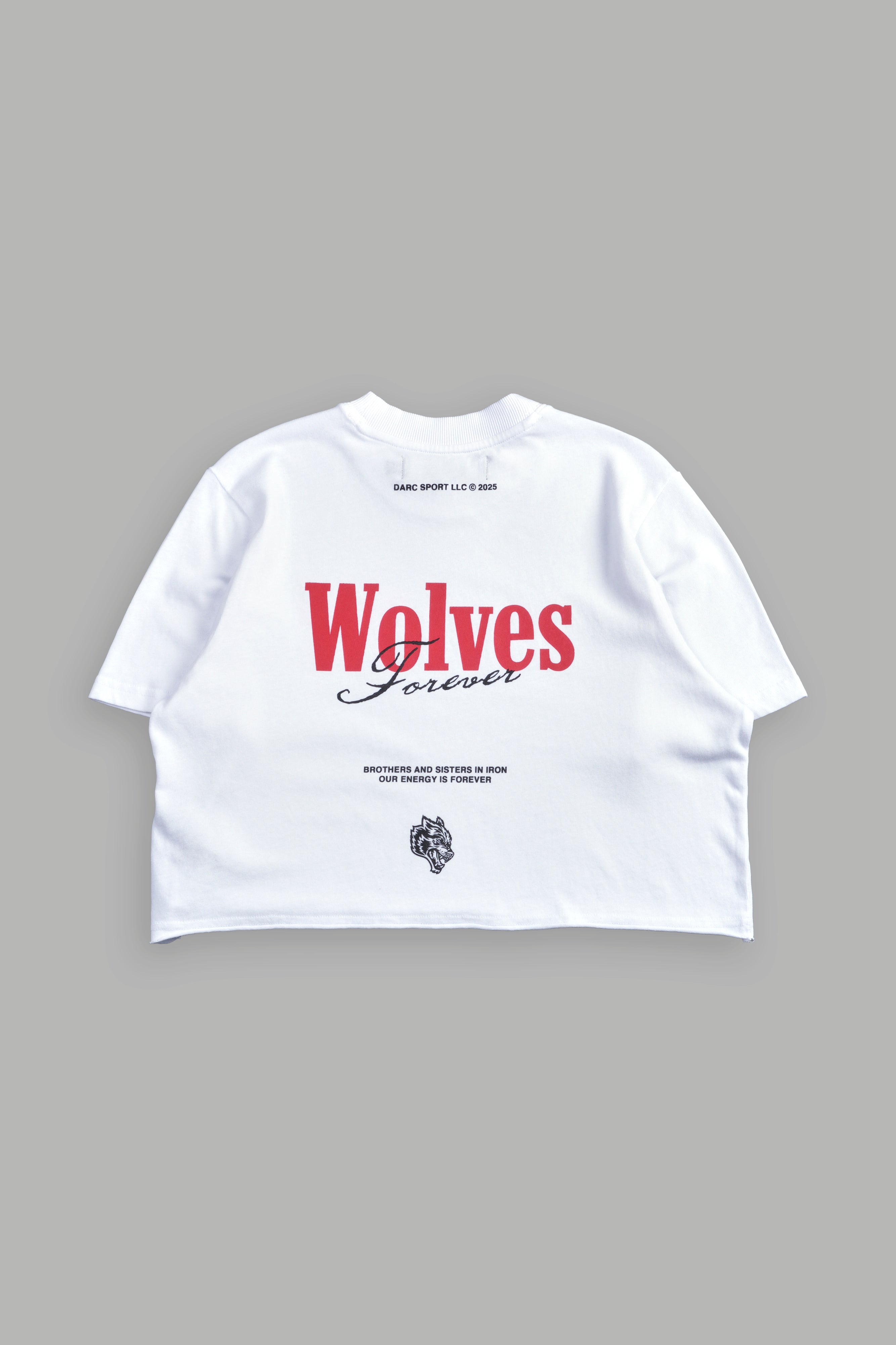 She Wlvs "Premium" (Cropped) Tee in White — imagem 4