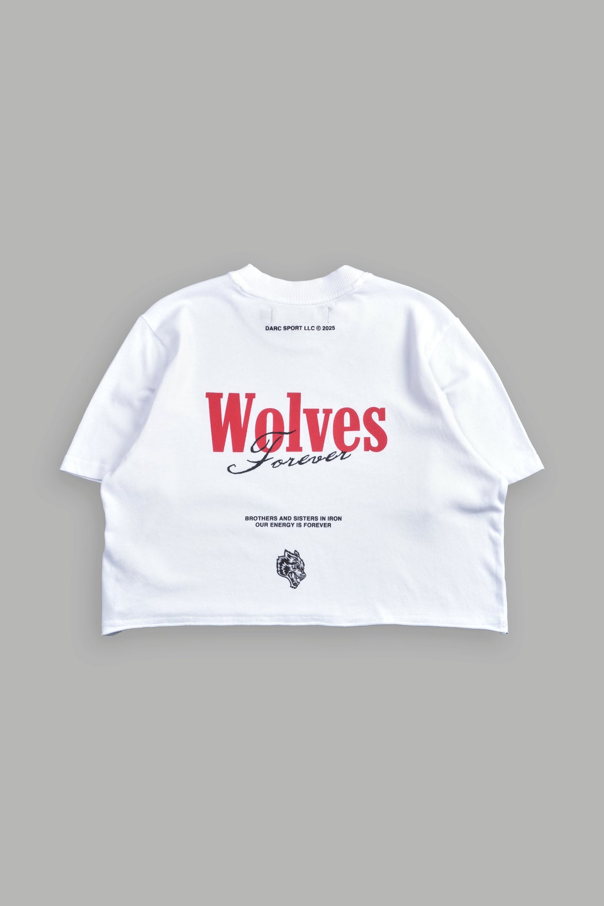 She Wlvs "Premium" (Cropped) Tee in White - imagem 4