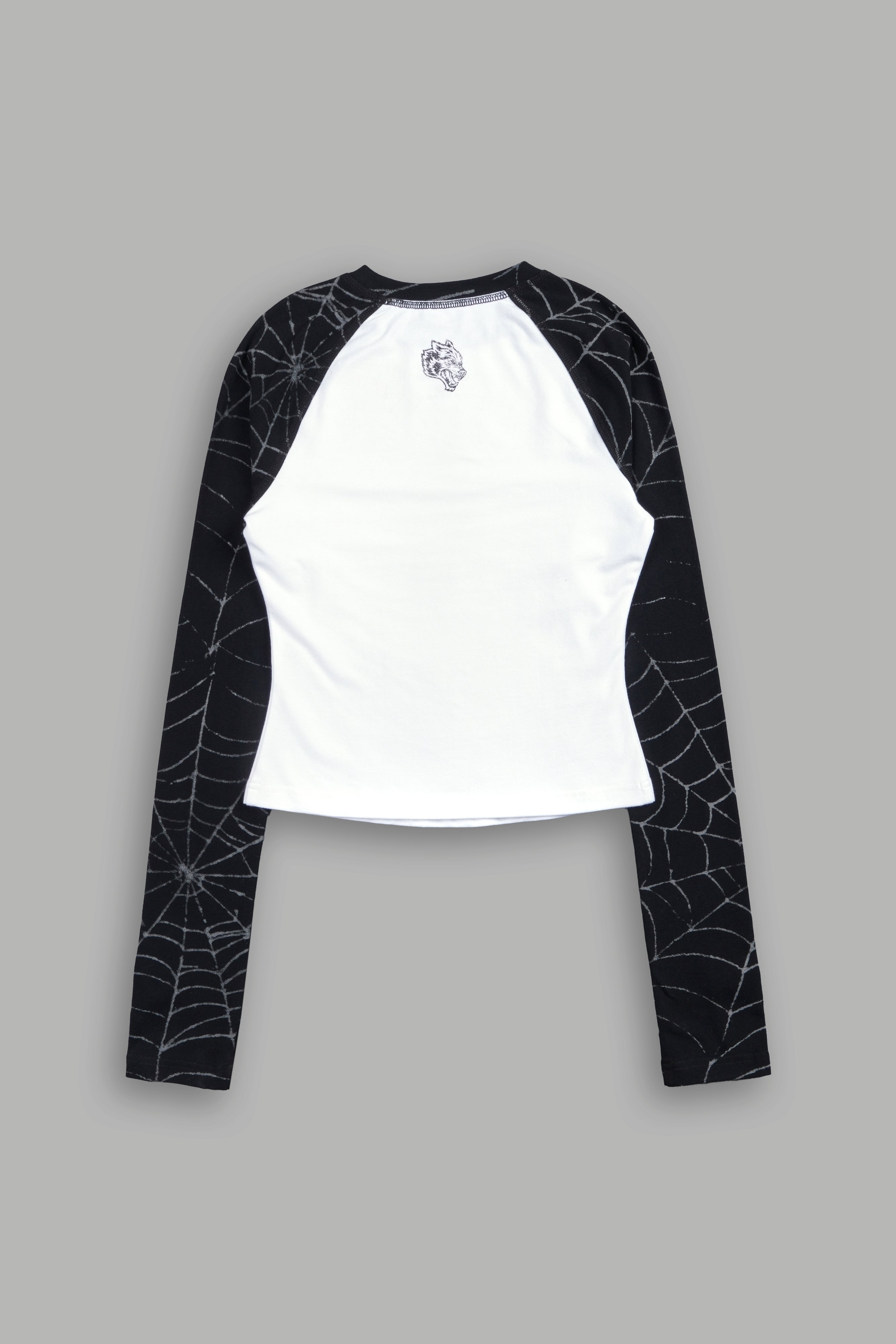 Star Moth Raglan Ringer Ls Tee in Black/White