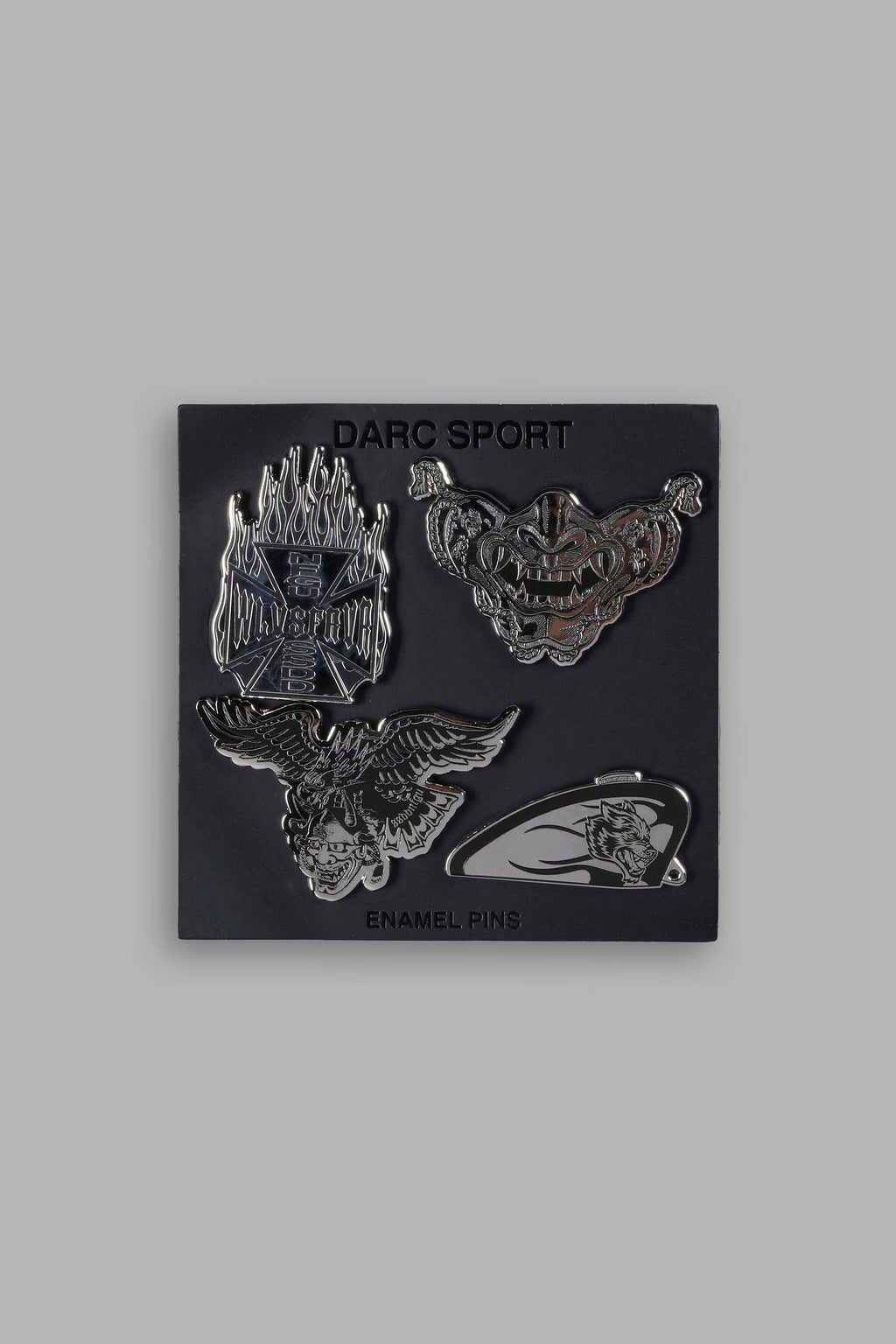 Bushido Icons Enamel 4 Pin Pack in Silver/Black — imagem 1