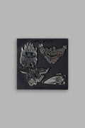Bushido Icons Enamel 4 Pin Pack in Silver/Black — imagem 1