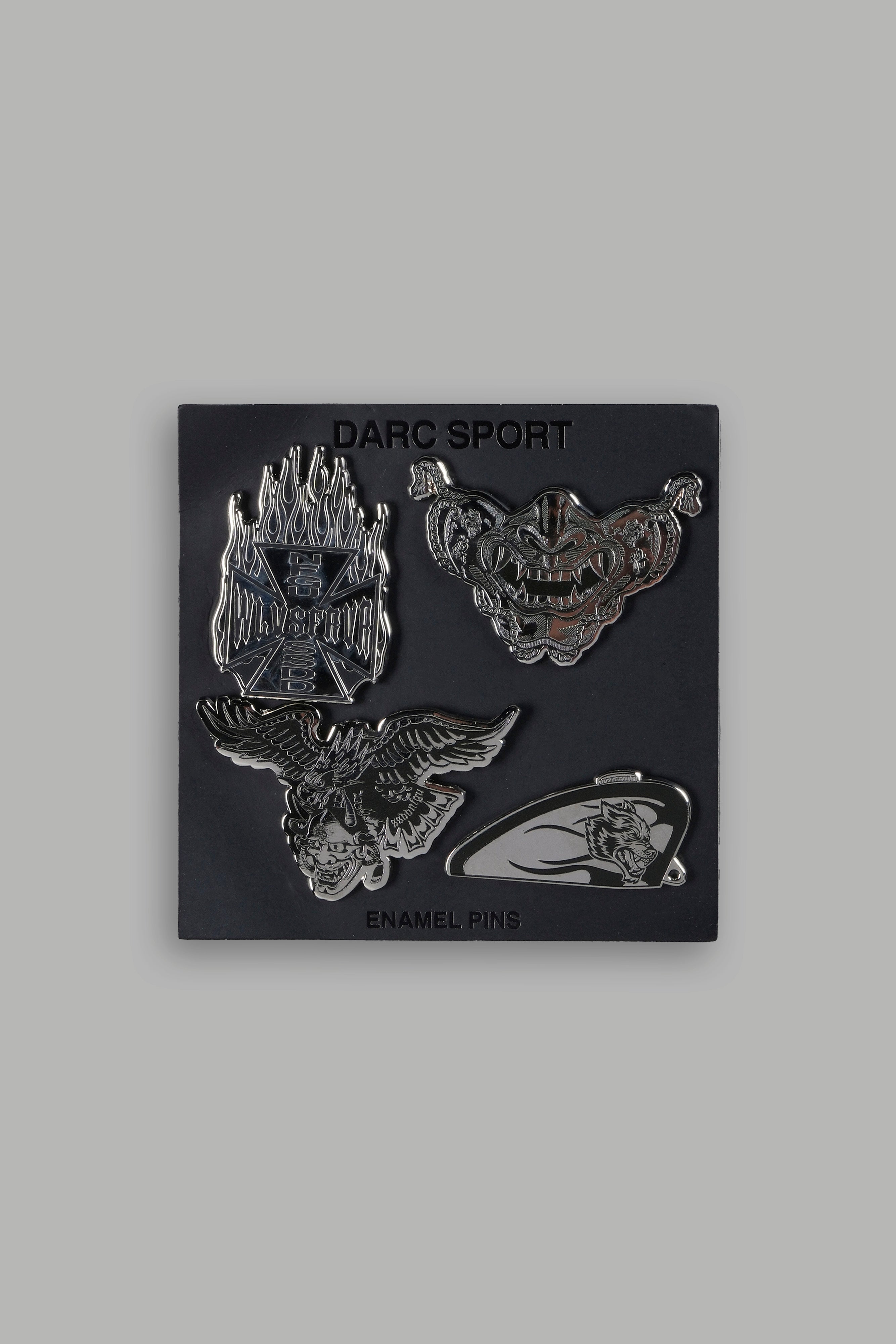 Bushido Icons Enamel 4 Pin Pack in Silver/Black — imagem 1
