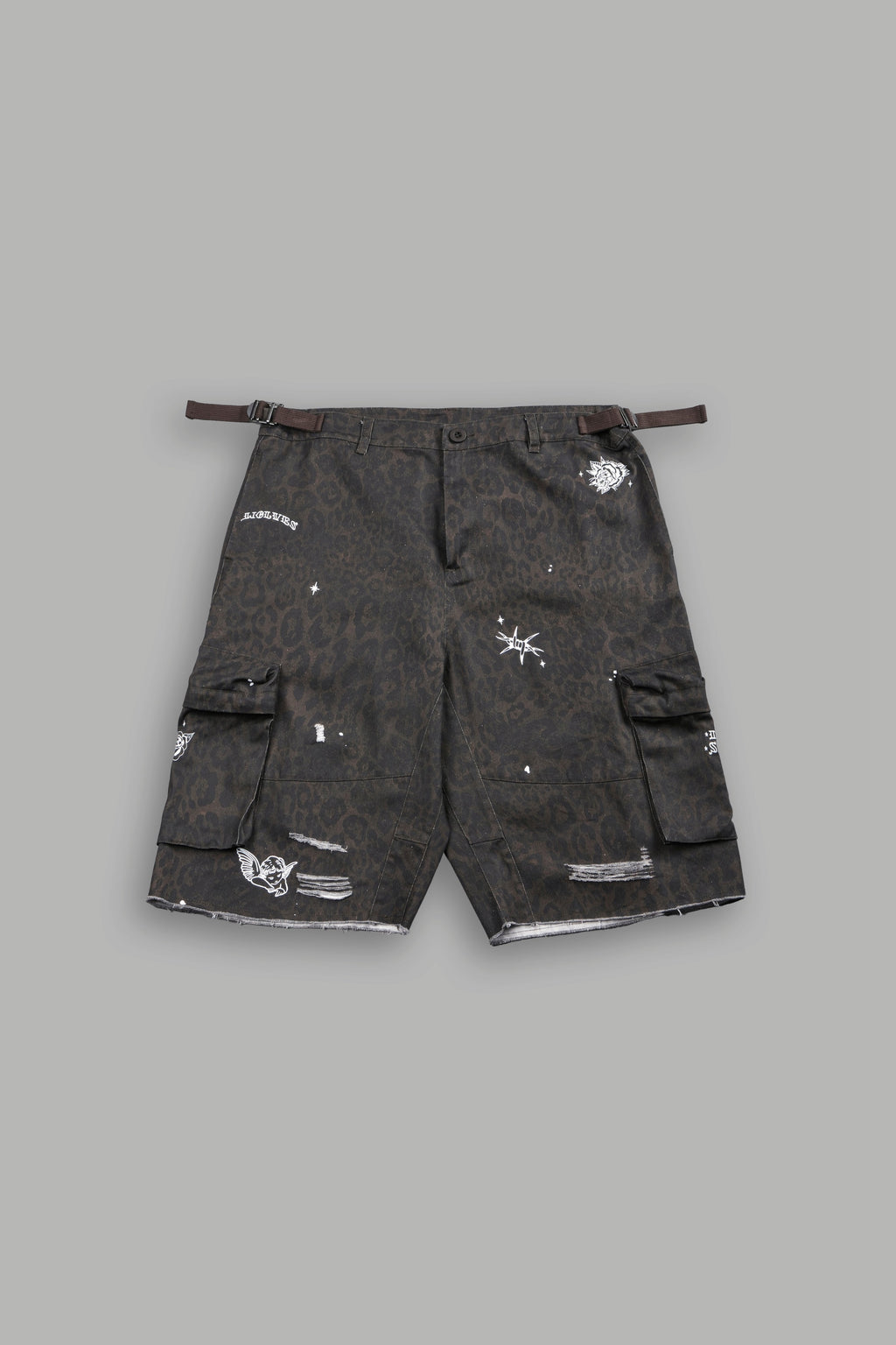 Darc Flash Duke Cargo Shorts in Darc Brown Leopard