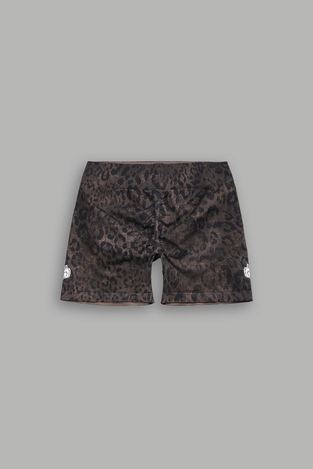 Dual Wolf Harlow Soft Seamless Shorts in Darc Brown Leopard
