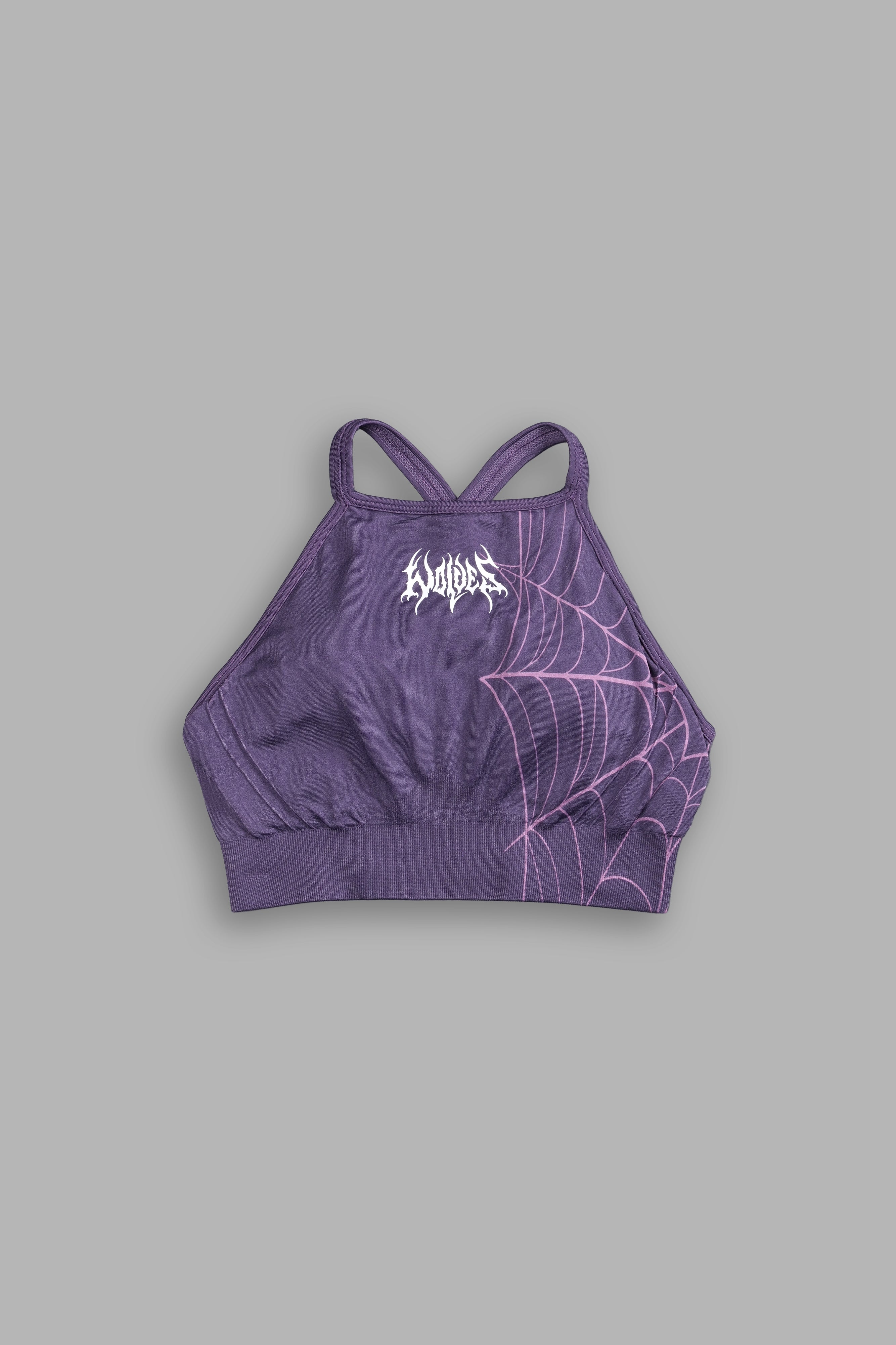 Hesh "Everson Seamless" High Neck Bra in Purple Night Web — imagem 3