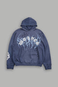 Studded Mantra Bishop Hoodie In Storm Blue Super Sun Fade