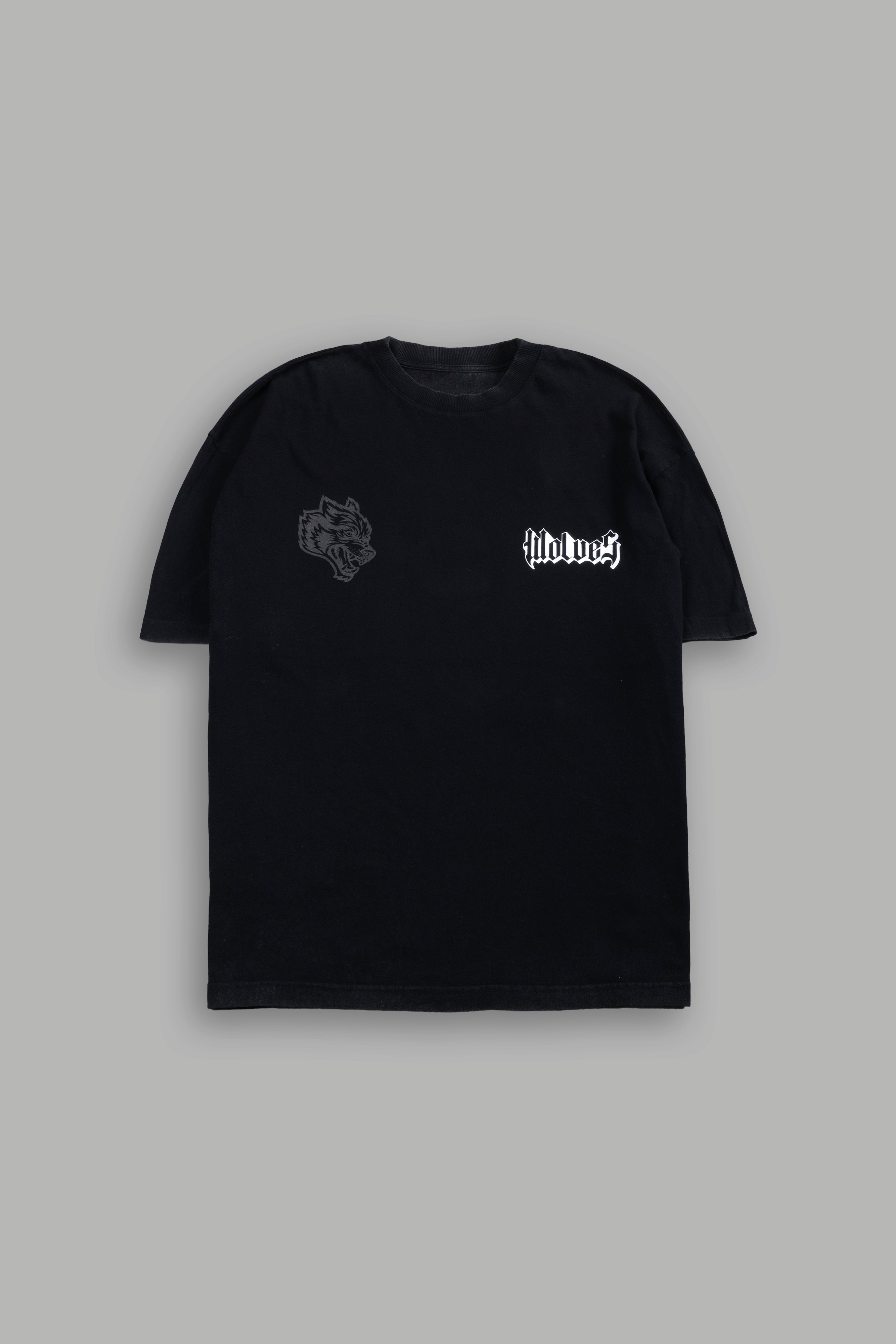 Wlvs Fire Premium Oversized Tee in Black — imagem 3