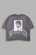 Bruce Lee Forever Distressed Grunge Box Cut Tee V2 in Slate Gray — imagem 1