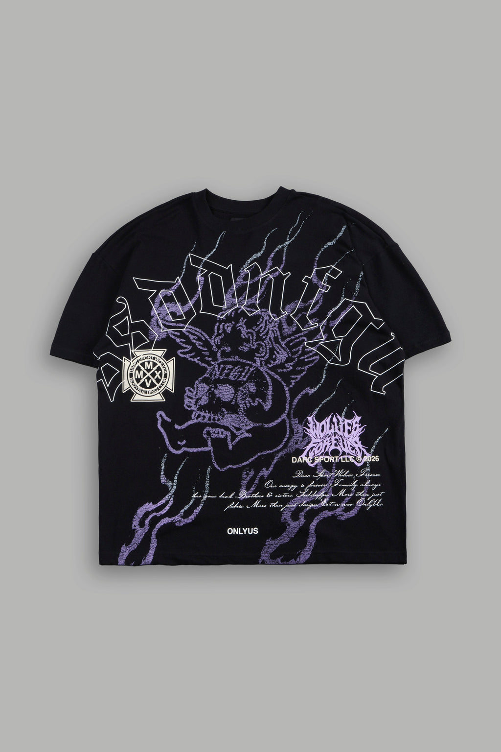 Cherub Flame Premium Tee In Black - imagem 1