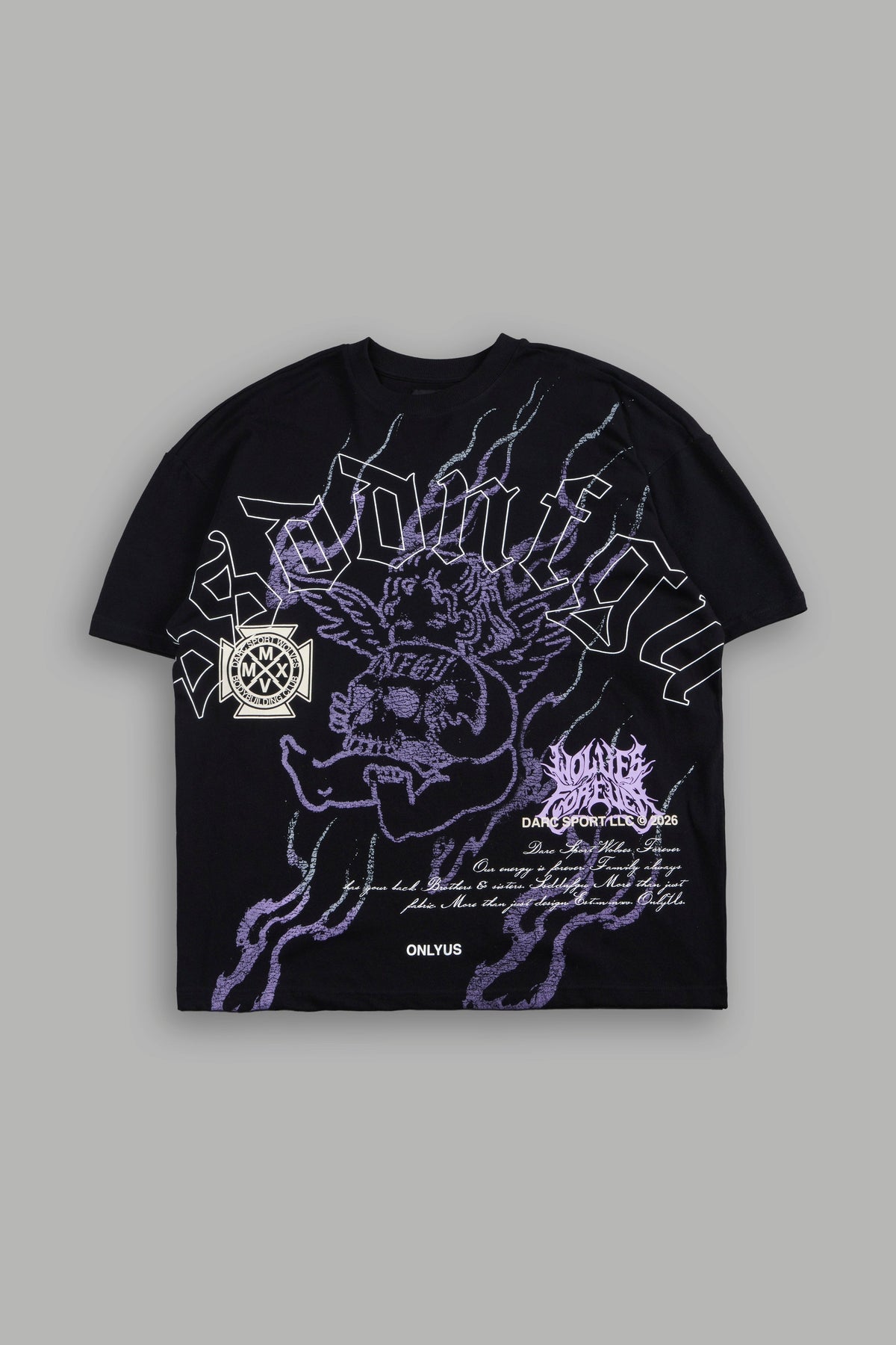 Cherub Flame Premium Tee In Black - imagem 1